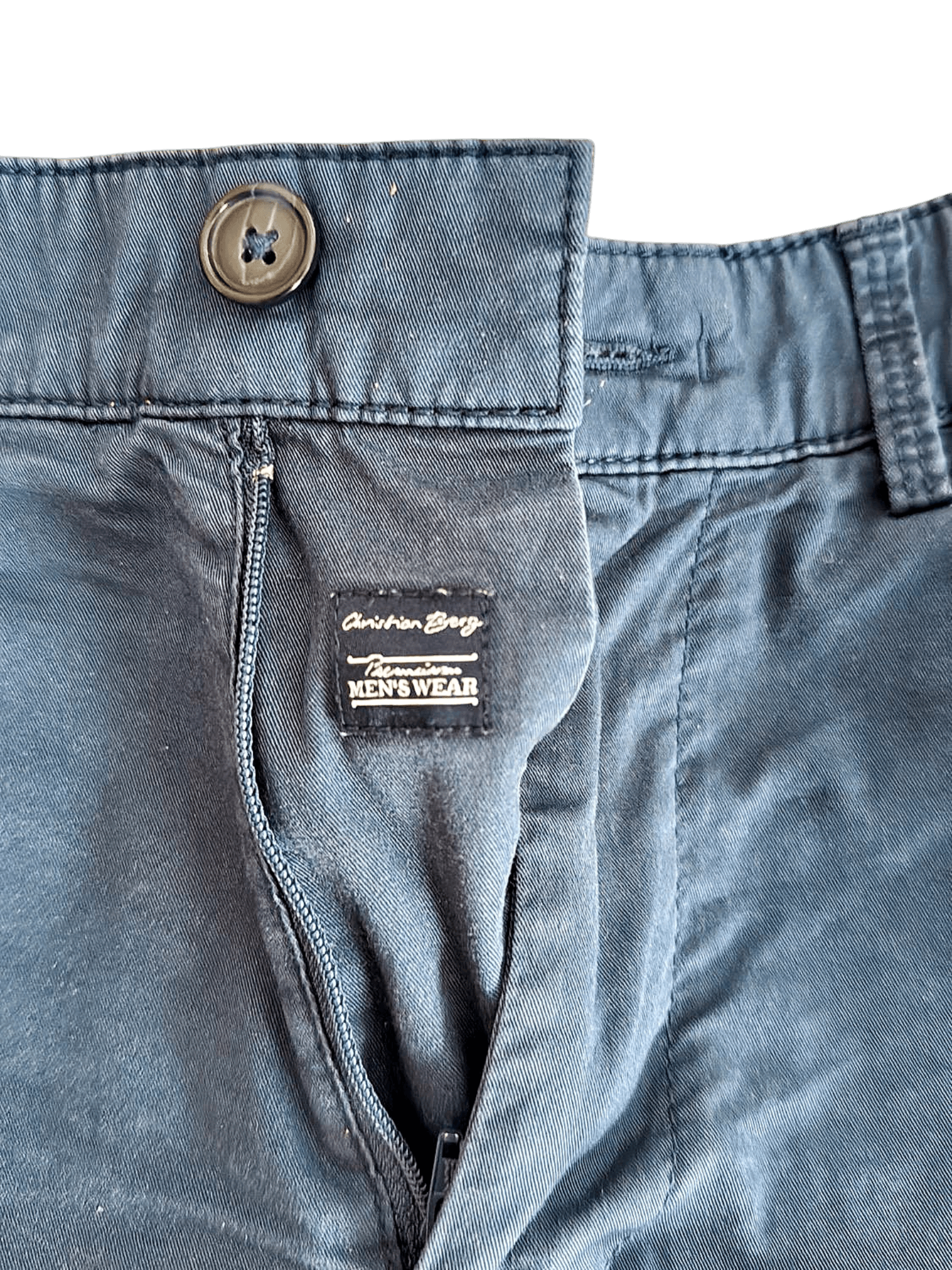 Men's Navy Blue Cotton Chino Shorts - Casual Summer Wear 2