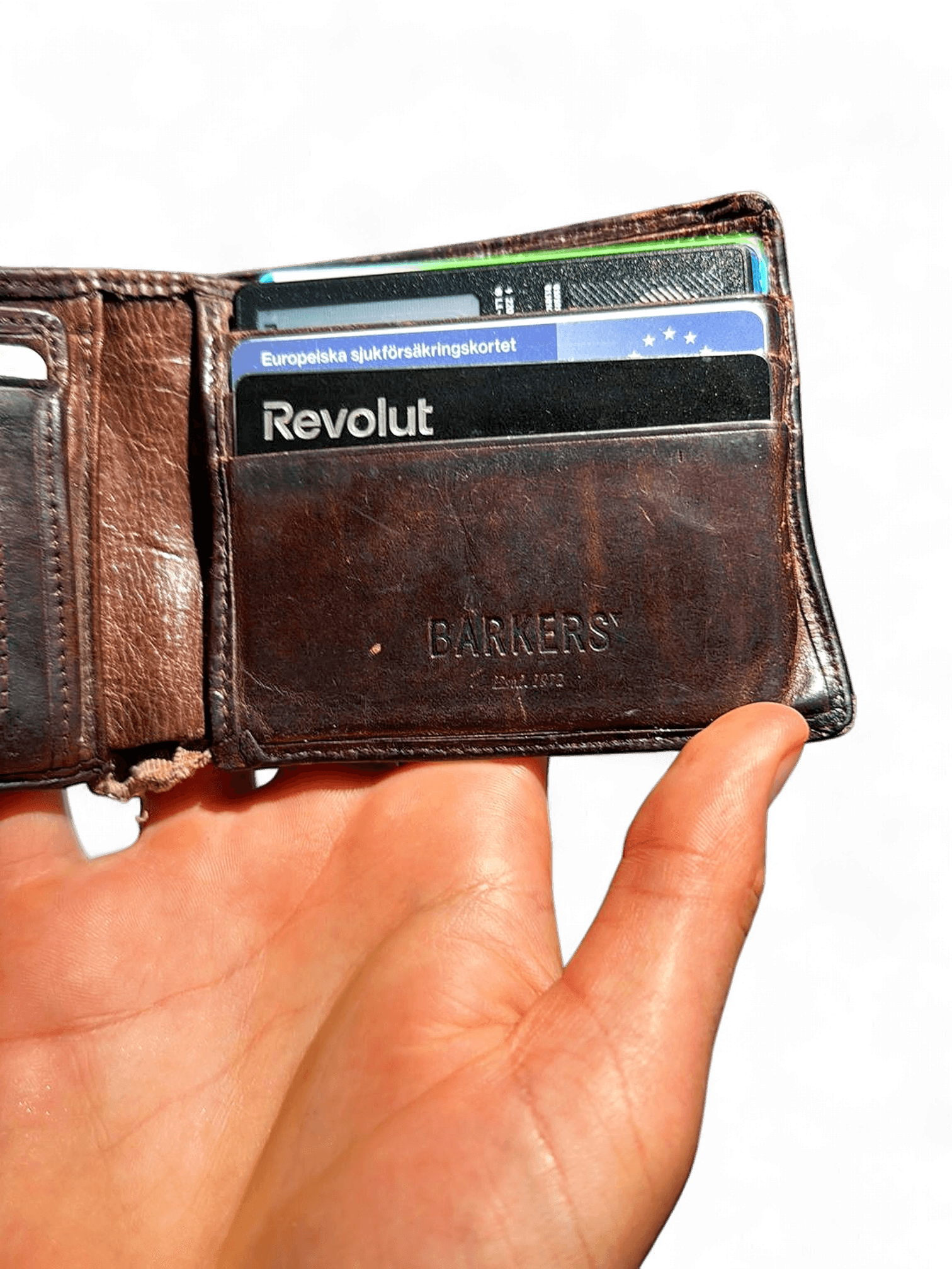 Barkers Leder Geldbörse - Gebrauchtes Bifold Portemonnaie 2