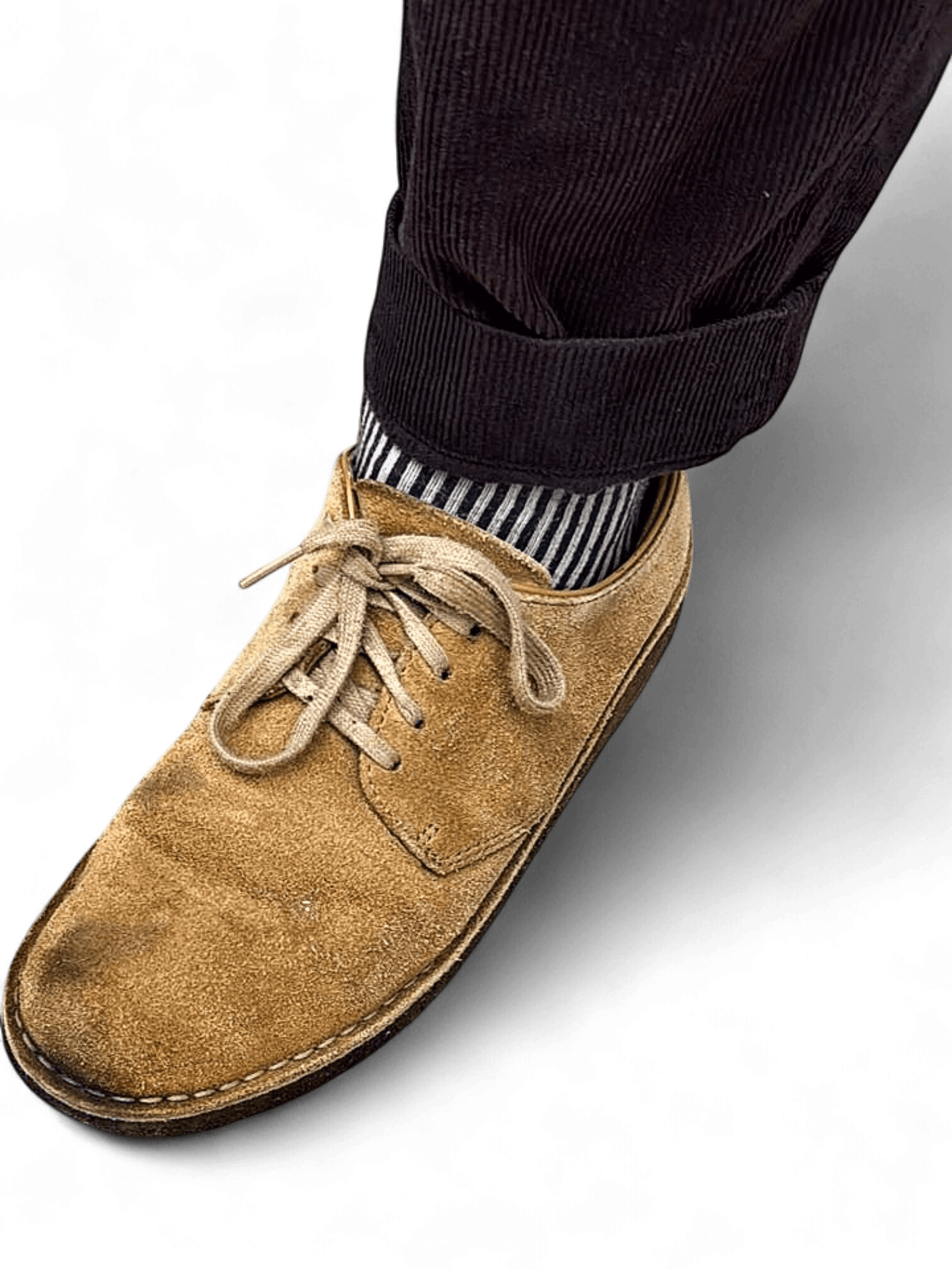 Men's Beige Suede Oxford Shoes - Desert Style Casual Lace-ups 2