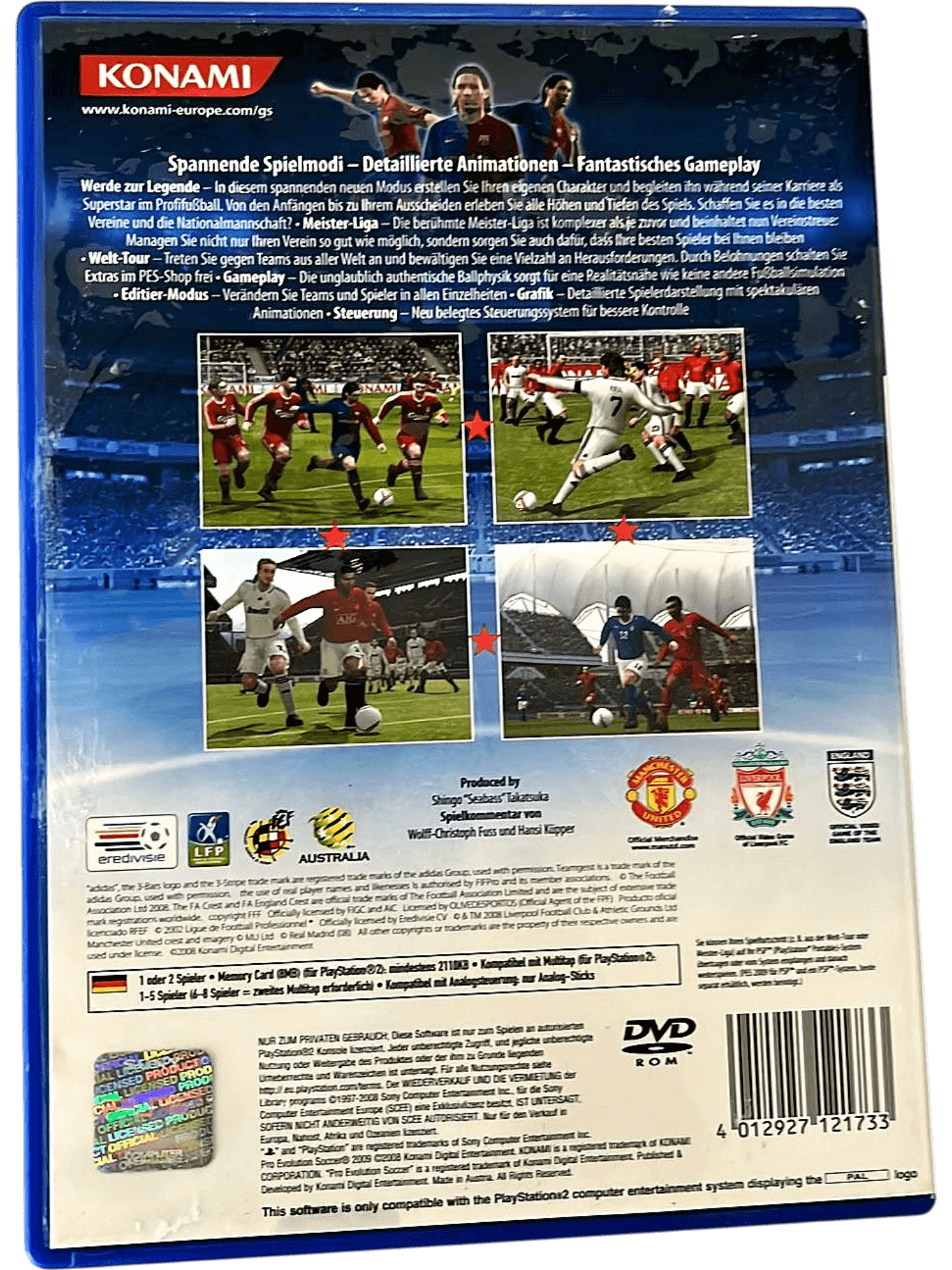 Konami PES 2009 Pro Evolution Soccer PlayStation 2 2