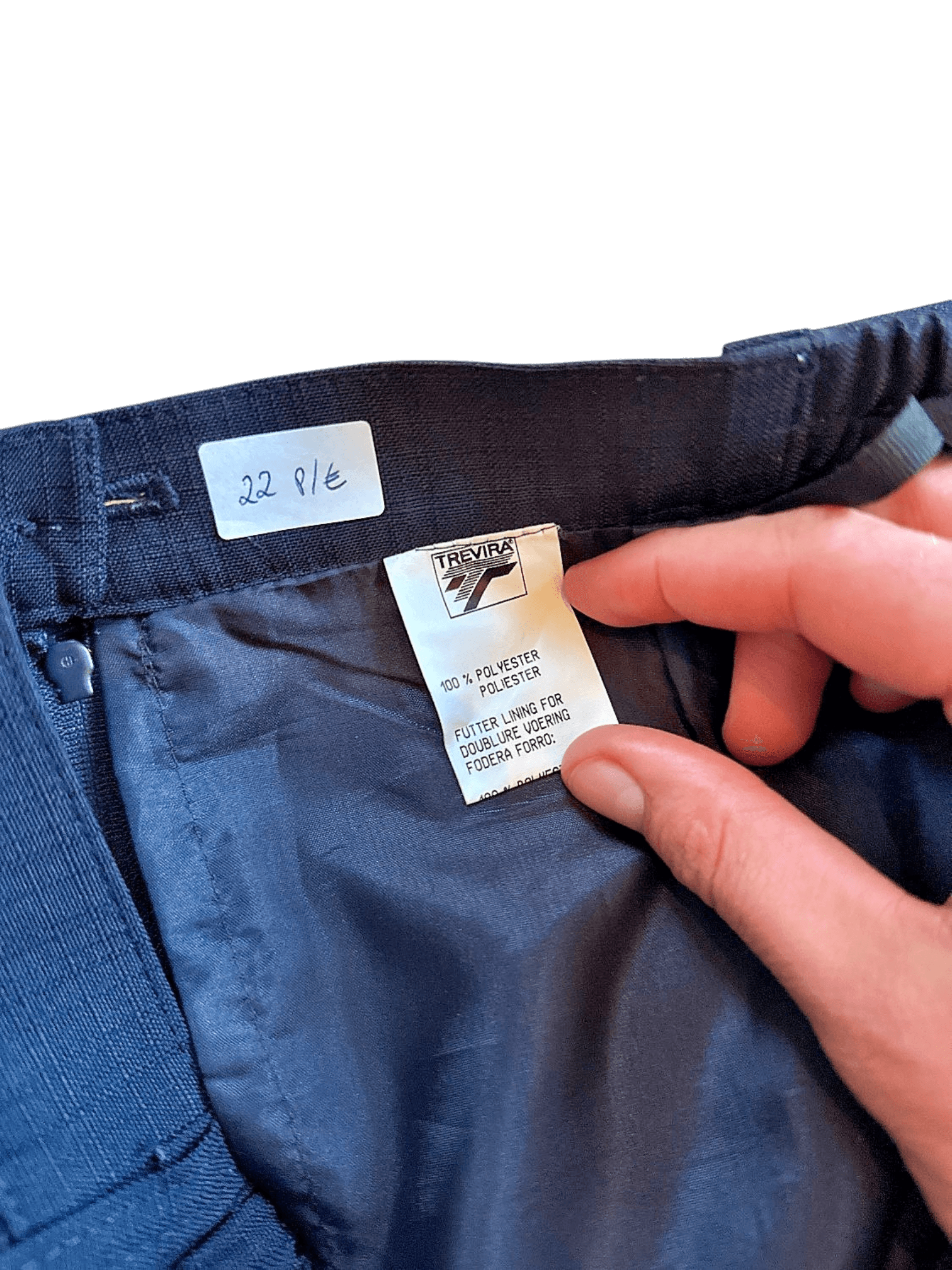 Vintage Trevira Navy Blue Skirt 2