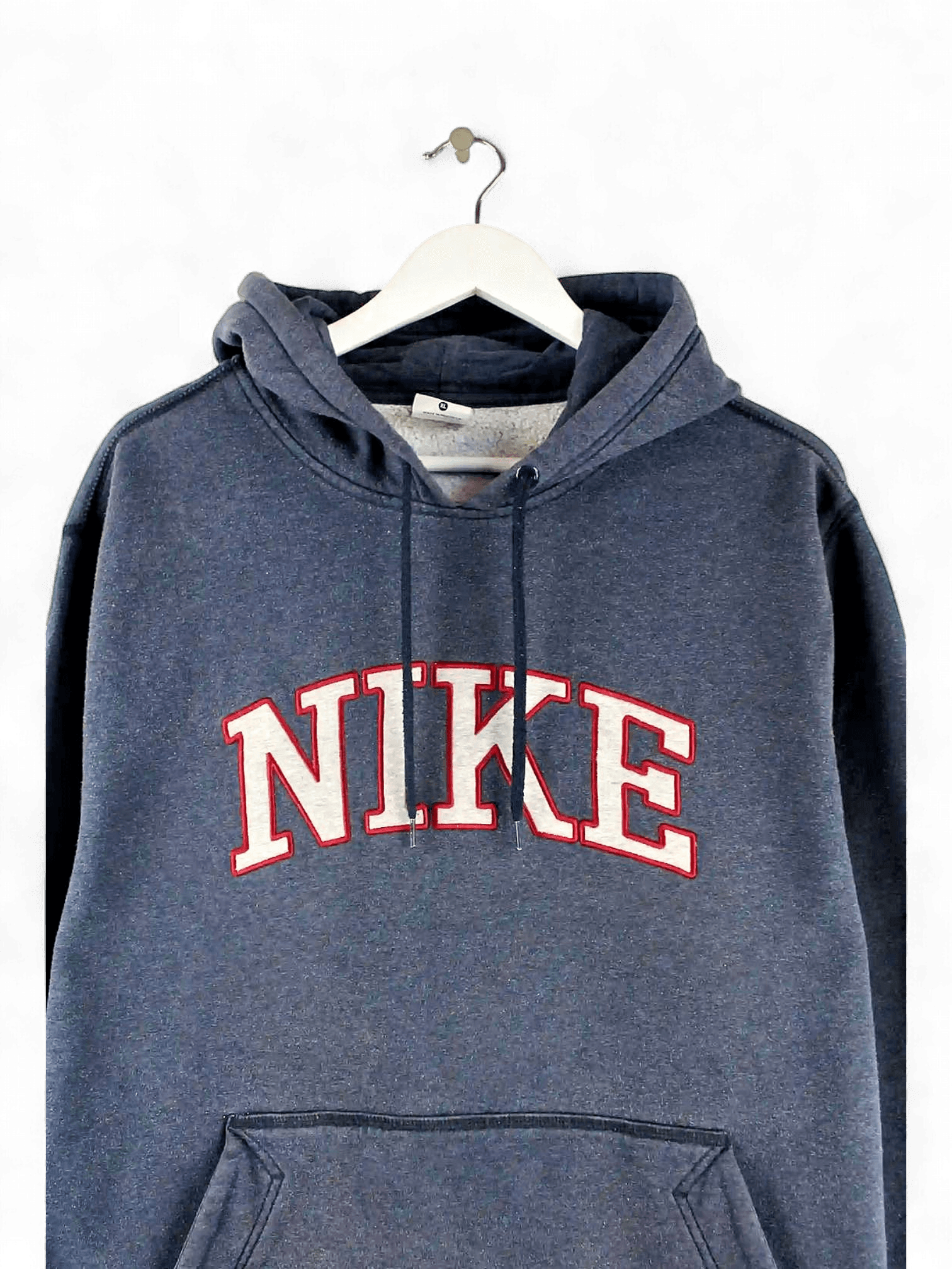 Nike Navy Blue Hoodie with Classic Logo - Collegiate Style Sweatshirt 2