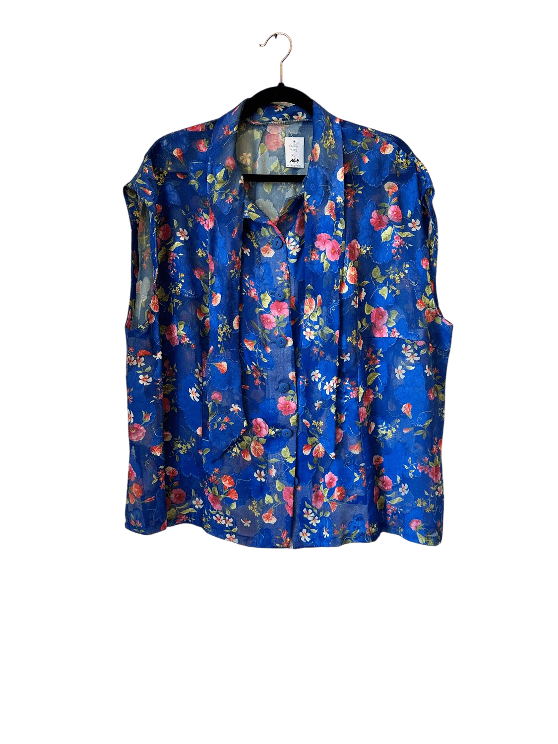 vintage 70’s Bluse mit Blumenmuster - Größe 50 2