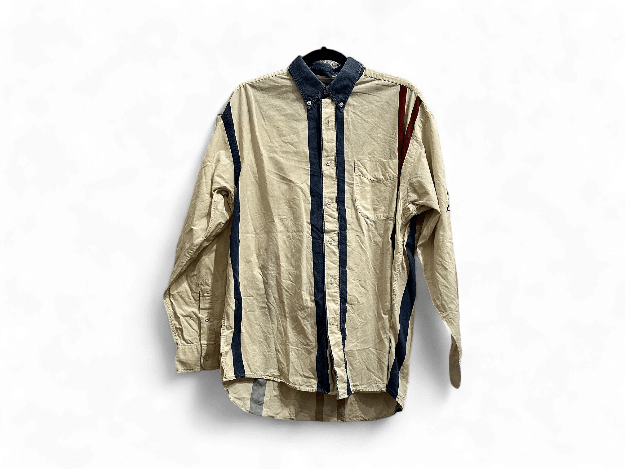 Modern 100% Cotton Blue and White Button-Down Shirt 1