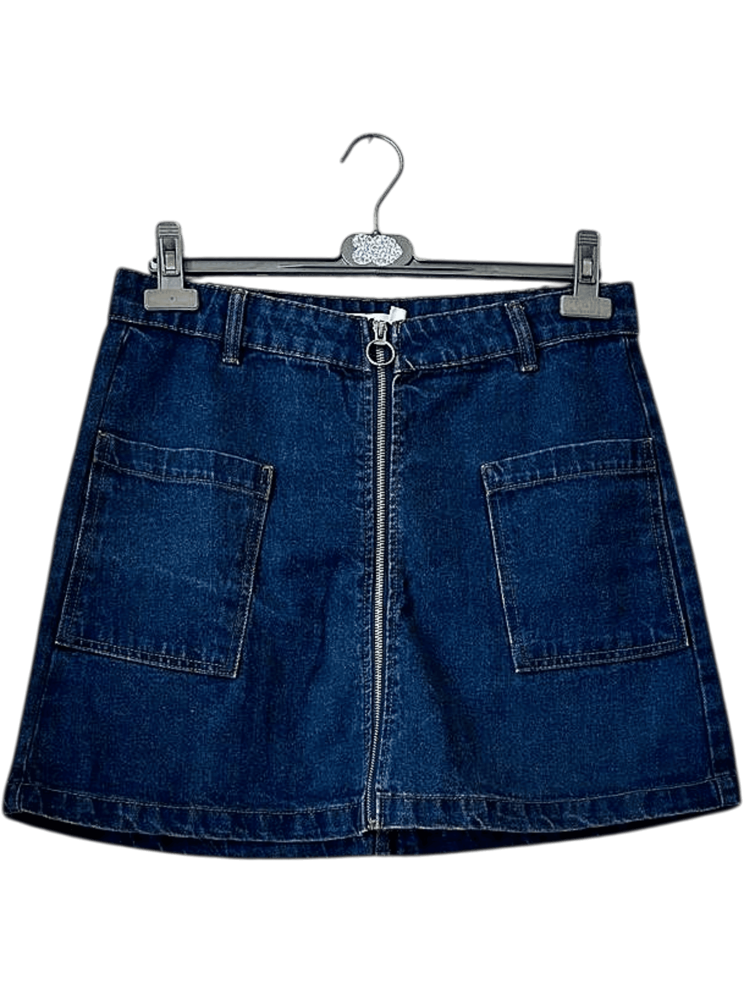 SKIRT Denim Mini Skirt with Front Zip - Size IT 46 / EUR 42 1