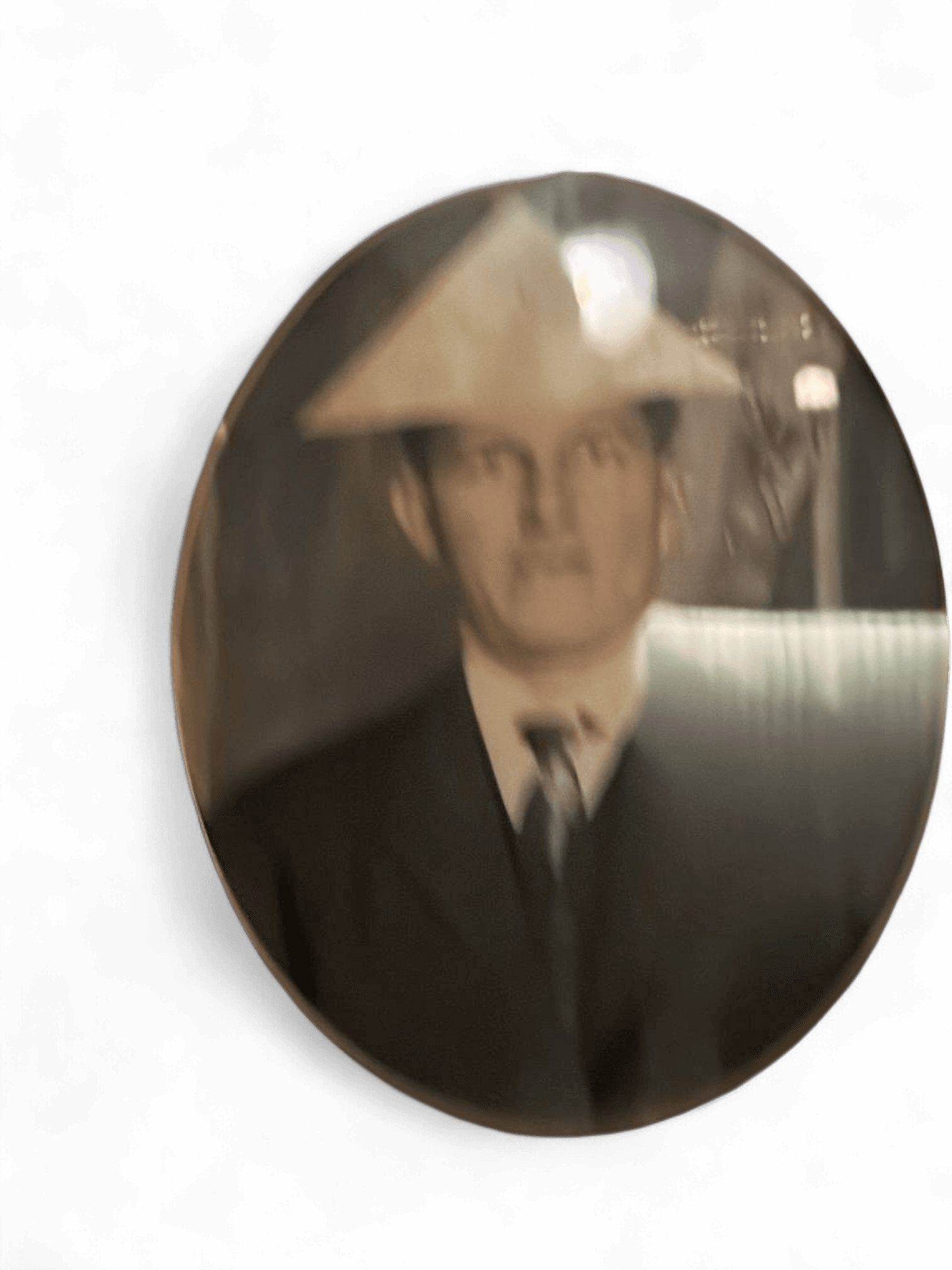 Vintage Framed Black & White Portrait Photograph in Oval Format 2