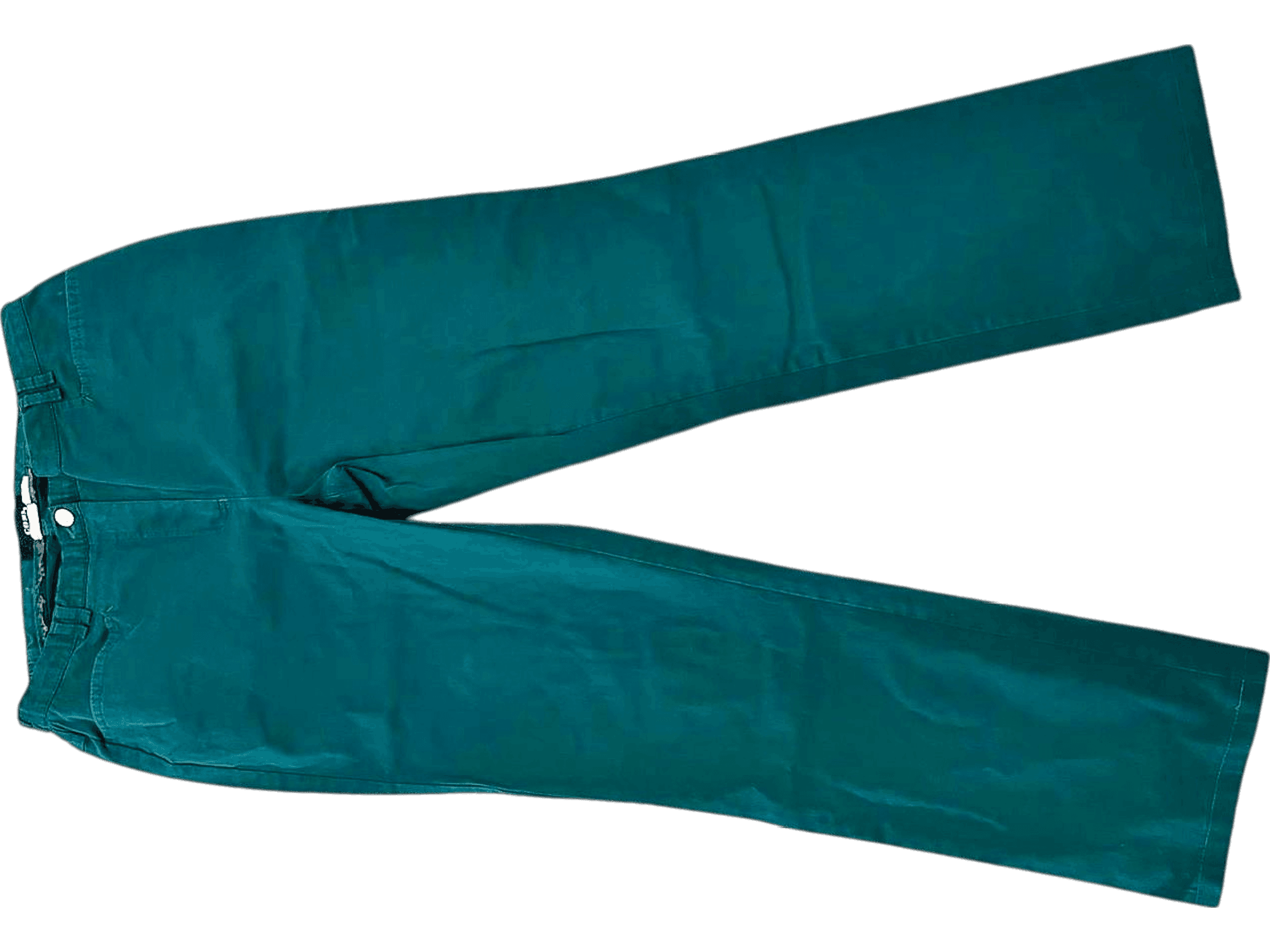 COSMA Teal Cotton Trousers - Women's Casual Pants 1