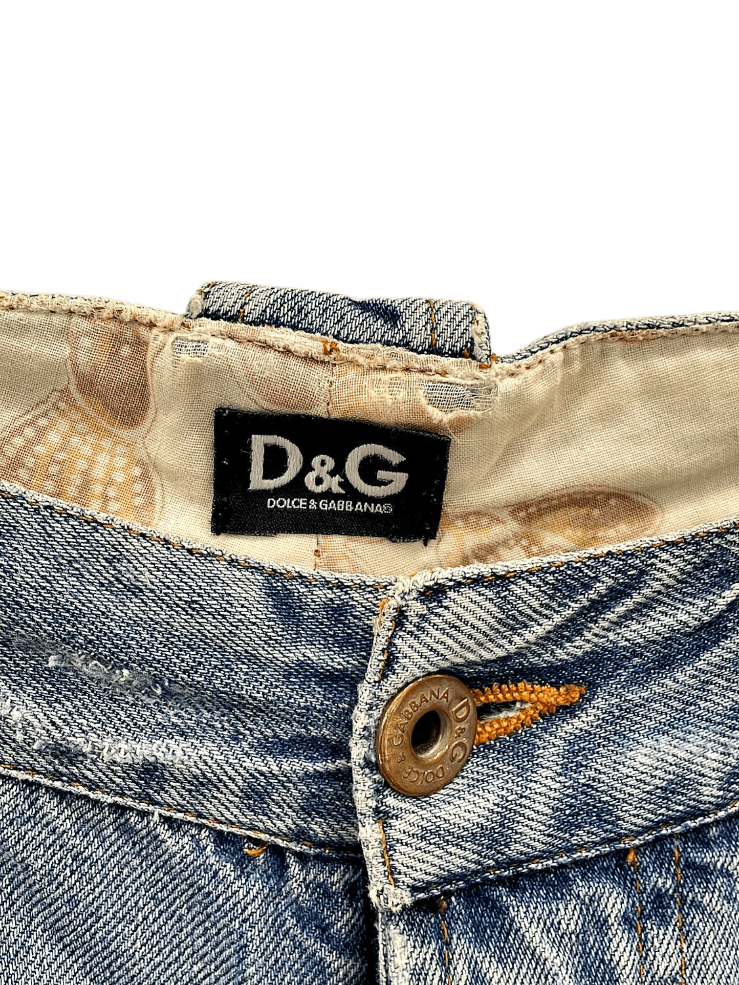 Dolce & Gabbana Distressed Denim Jeans - Vintage D&G Light Wash 2