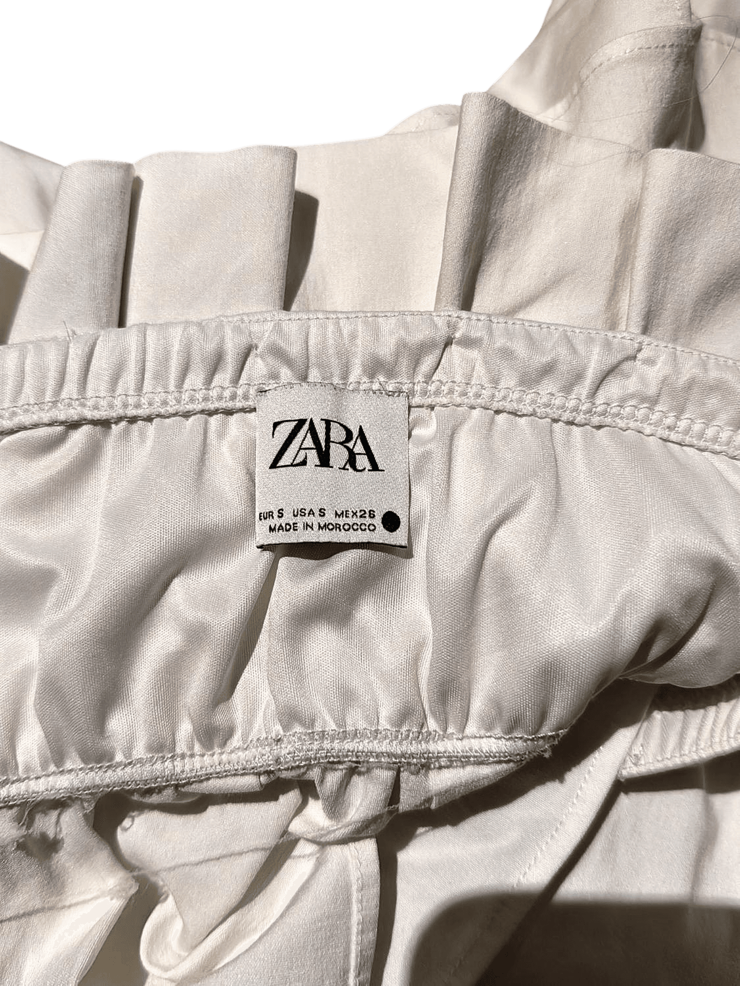 Zara White Cotton Blouse - Size S 2