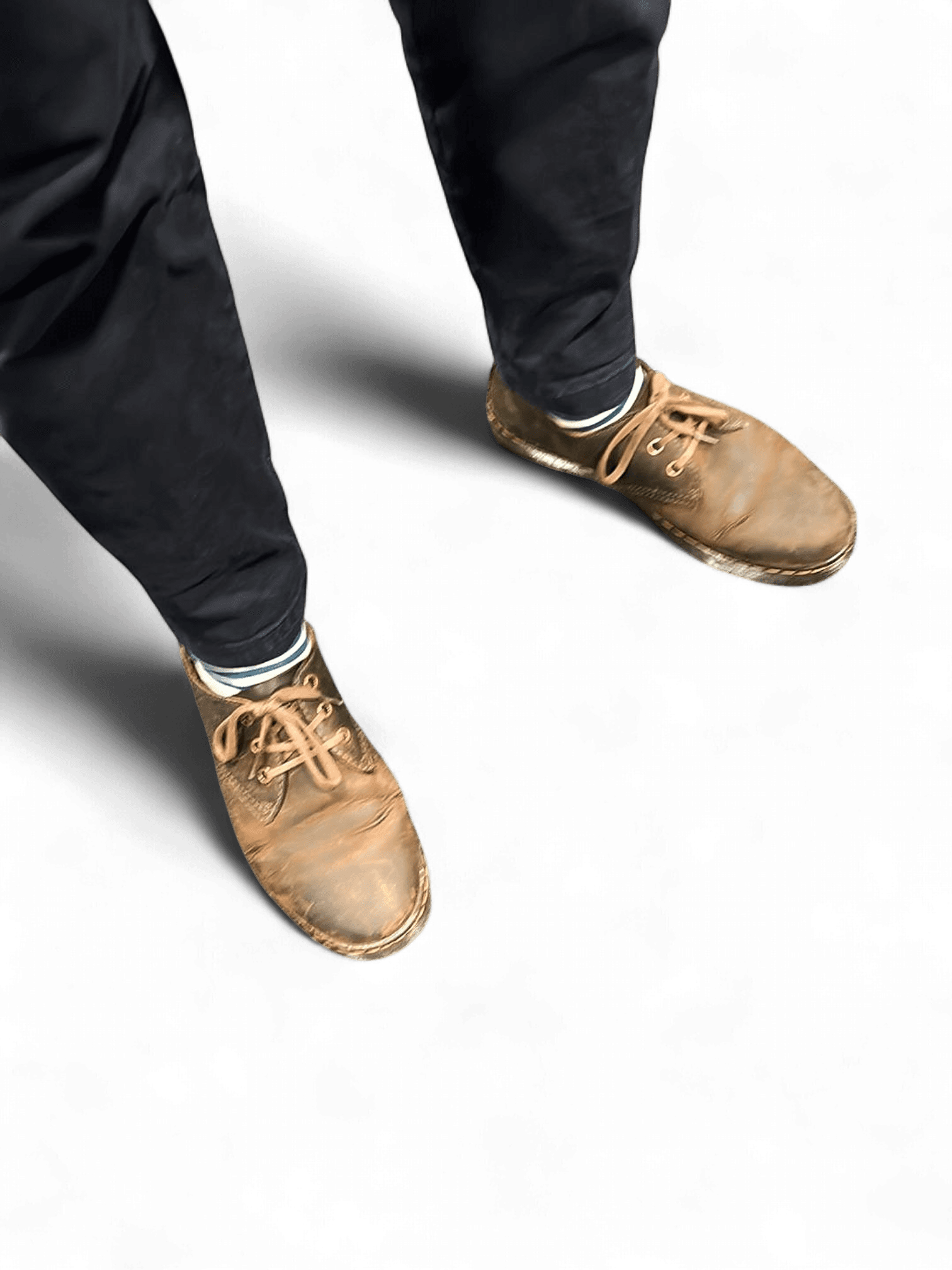 Men's Dr. Martens Brown Leather Oxford Shoes - Well-Worn 1