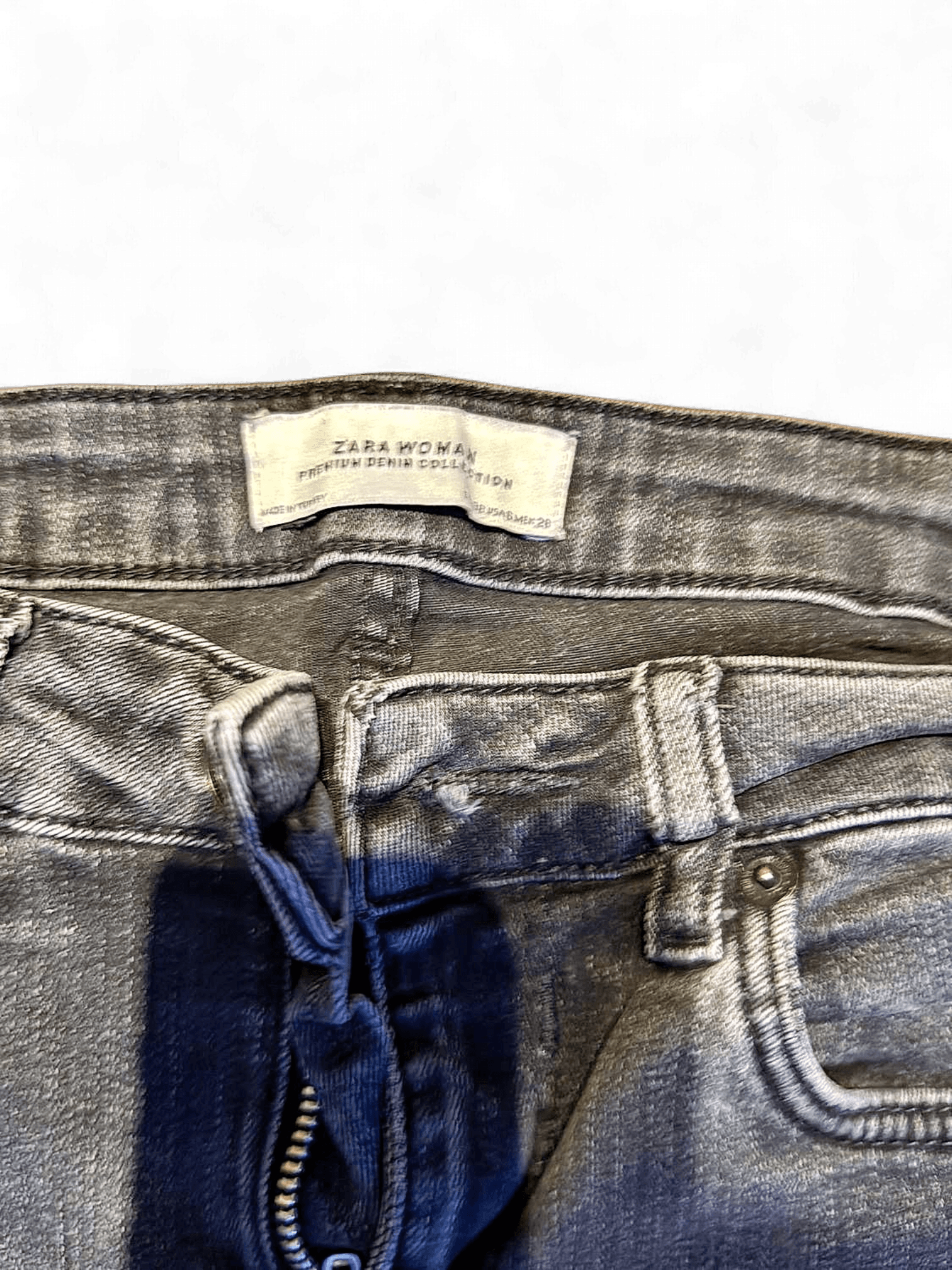 Zara Woman Premium Denim Collection Grey Skinny Jeans 2