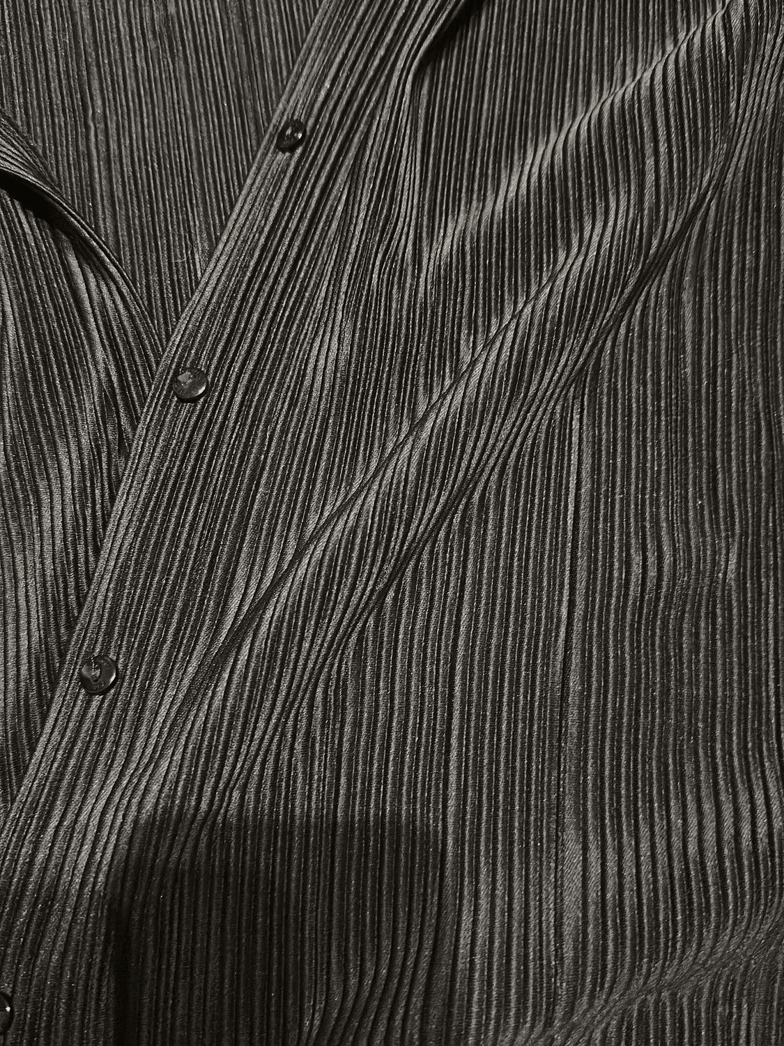 Amisu Black Pleated Button-Down Shirt - Size S 4