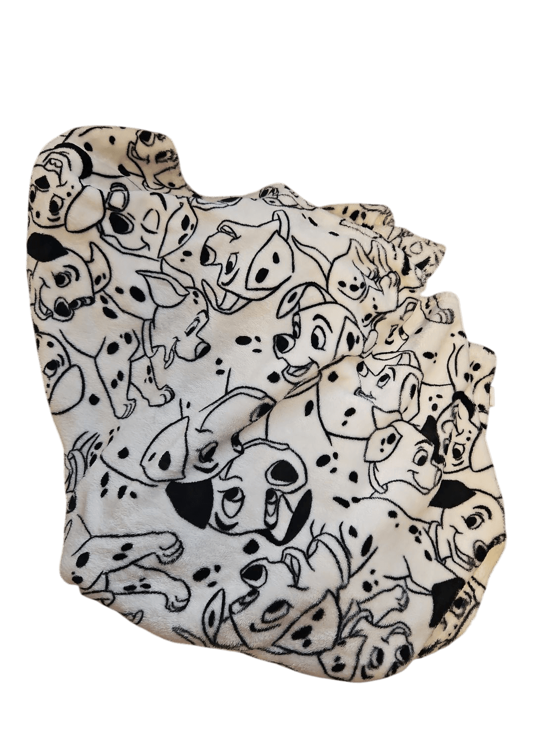 Disney 101 Dalmatians Soft Fleece Blanket - White with Black Puppy Pattern 1