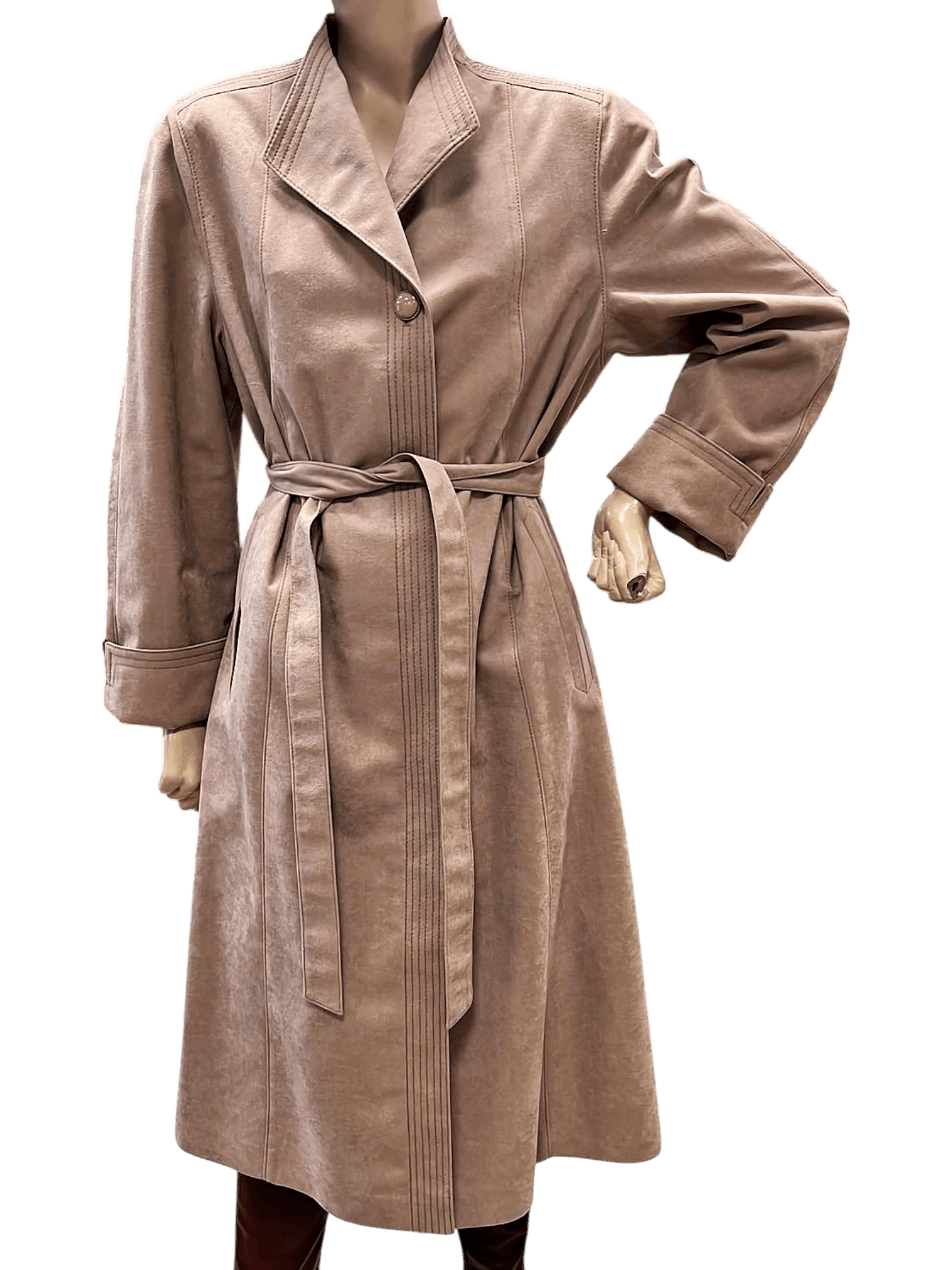 Götz Fashion Trenchcoat aus Star Suede in Beige - Größe 40 - Neu 1