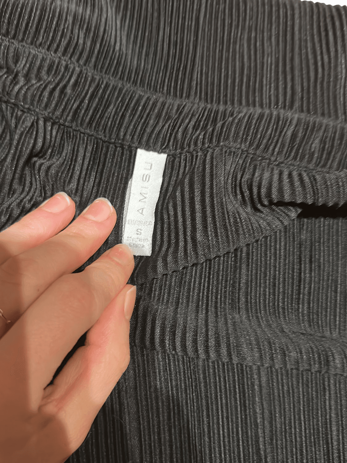 Amisu Black Pleated Button-Down Shirt - Size S 3