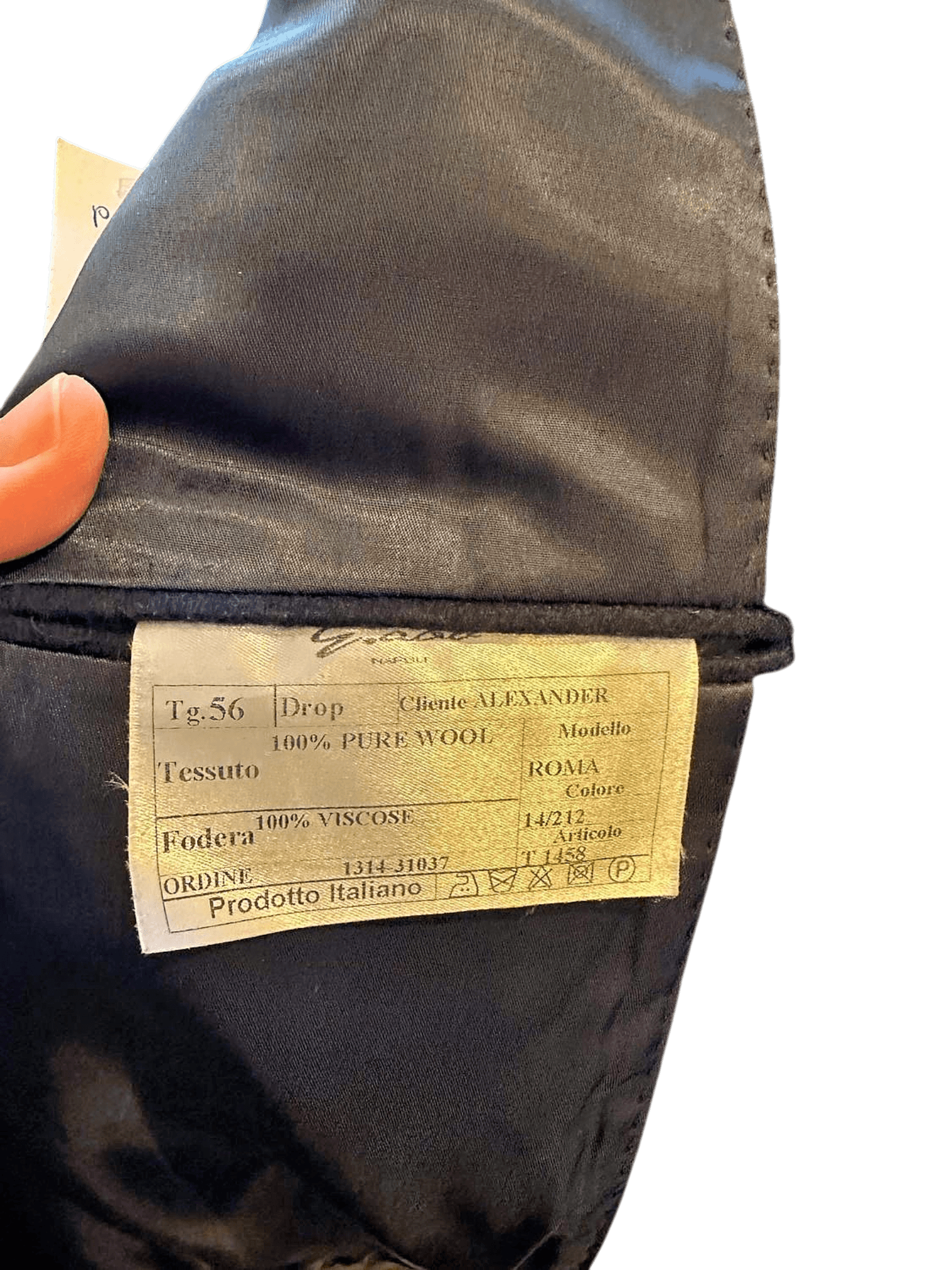 G. Abo Napoli Pure Wool Plaid Blazer - Size 56 - Italian Made 6