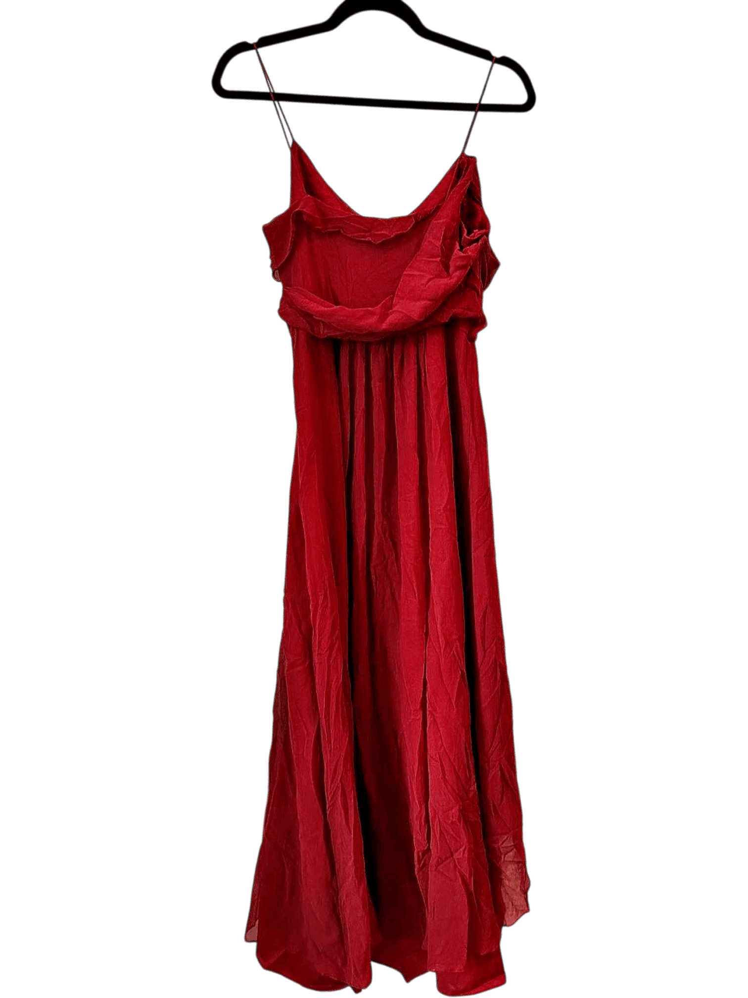 Jill Stuart Red Silk Maxi Dress - Size 4 2
