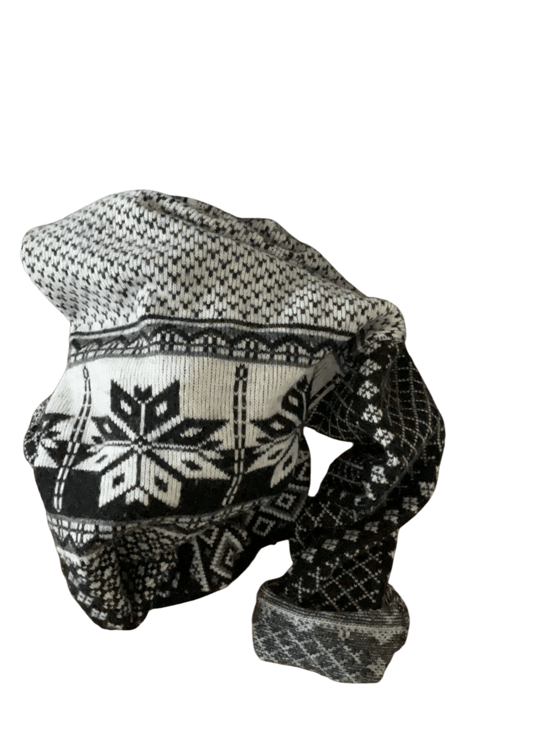 Dale of Norway Black and White Nordic Snowflake Wool Sweater 2