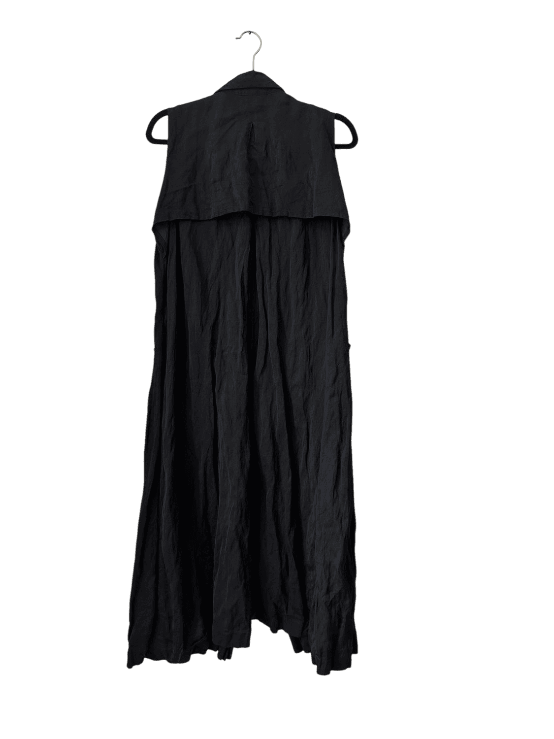forte_forte Black Long Sleeveless Vest - Made in Italy 3