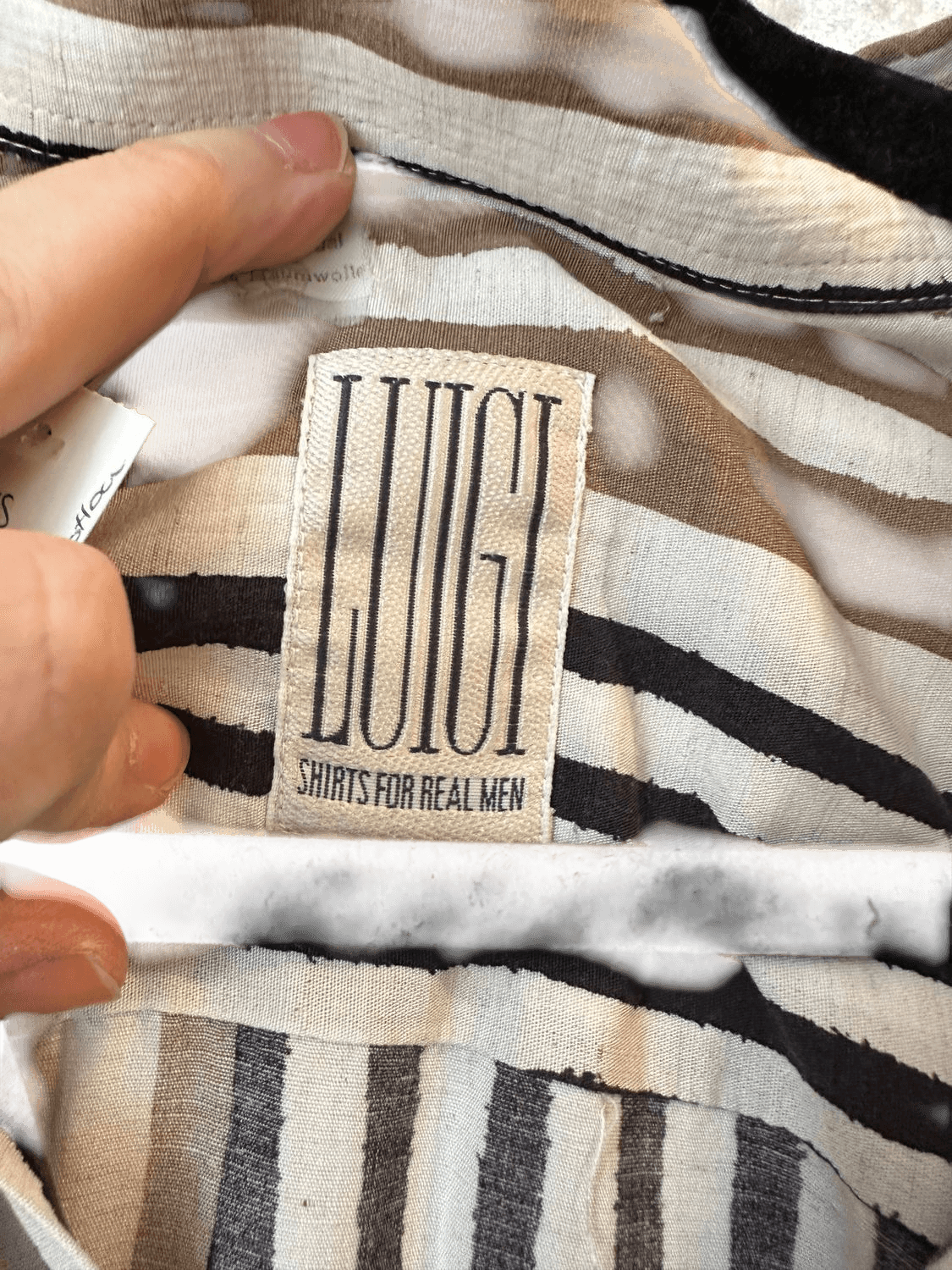 Vintage 90s Luigi Striped Button Down Shirt - Size 50 4