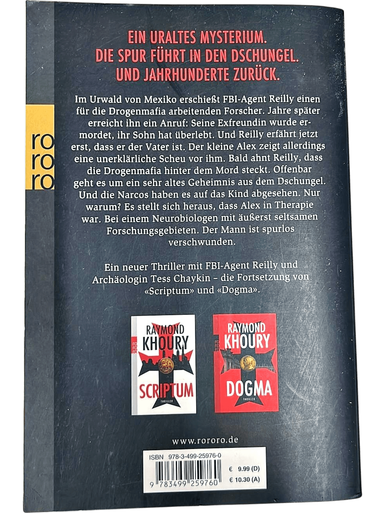 Raymond Khoury - Memoria Thriller Taschenbuch 2