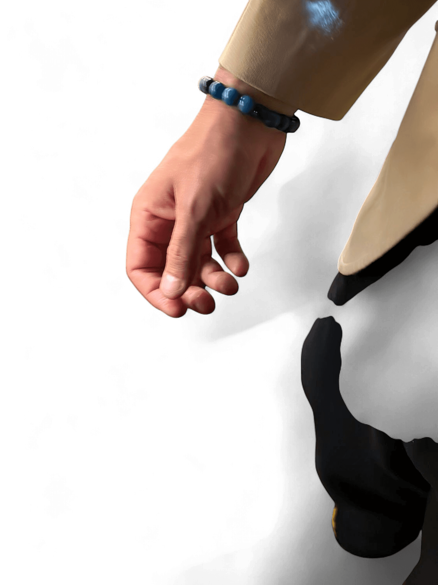 Vintage Wooden Bar Stool with Green Vinyl Seat 2