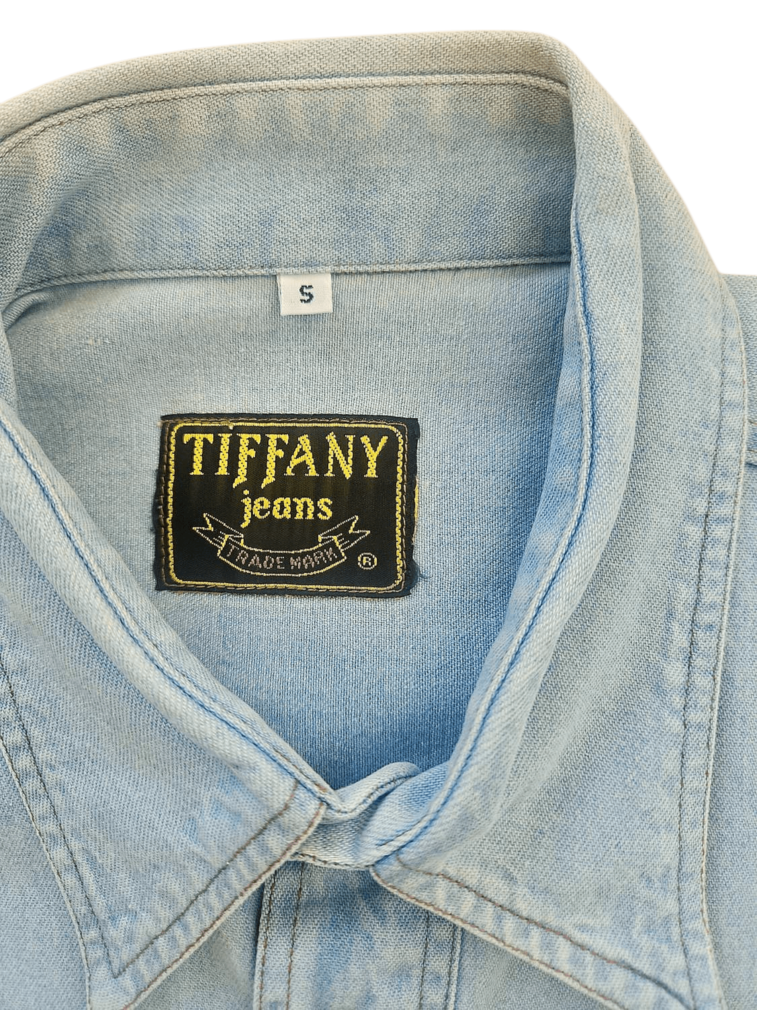 Tiffany Jeans Light Blue Denim Button-Down Shirt - Size S 3