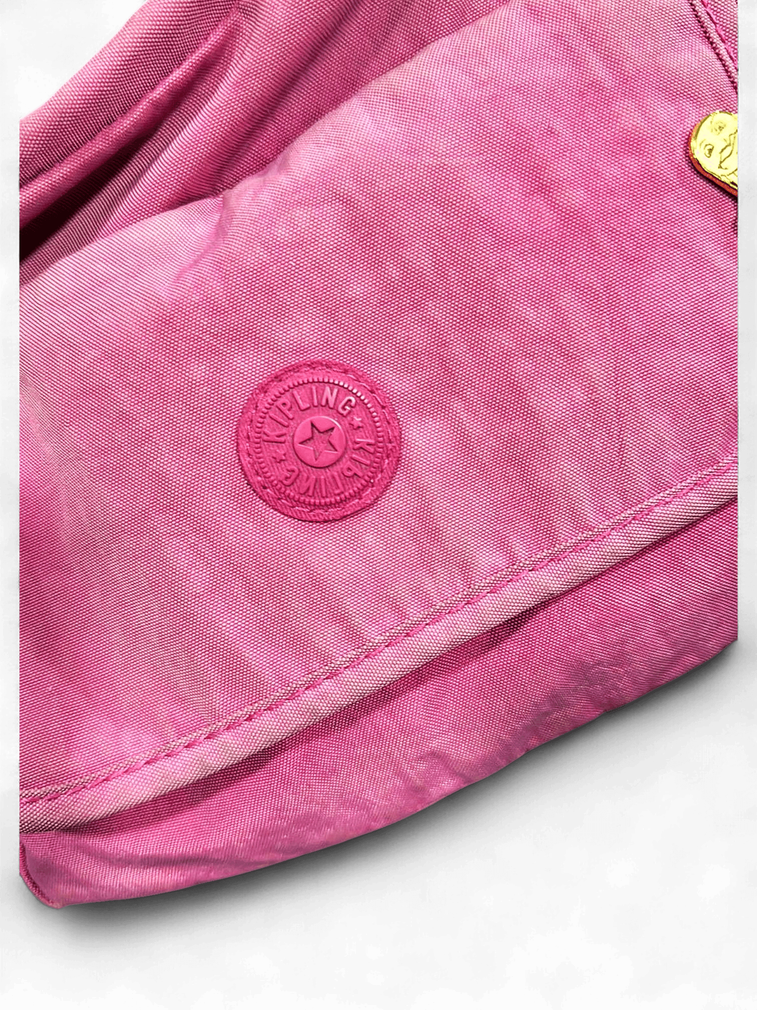 Kipling Pink Canvas Crossbody Bag with Monkey Charm 2