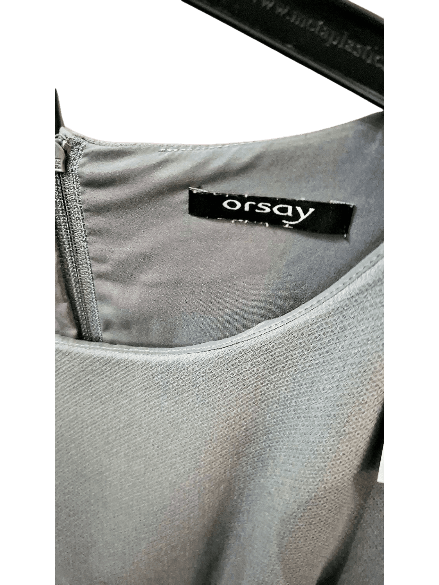 Orsay Grey Short Sleeve Shift Dress with Button Detail 2