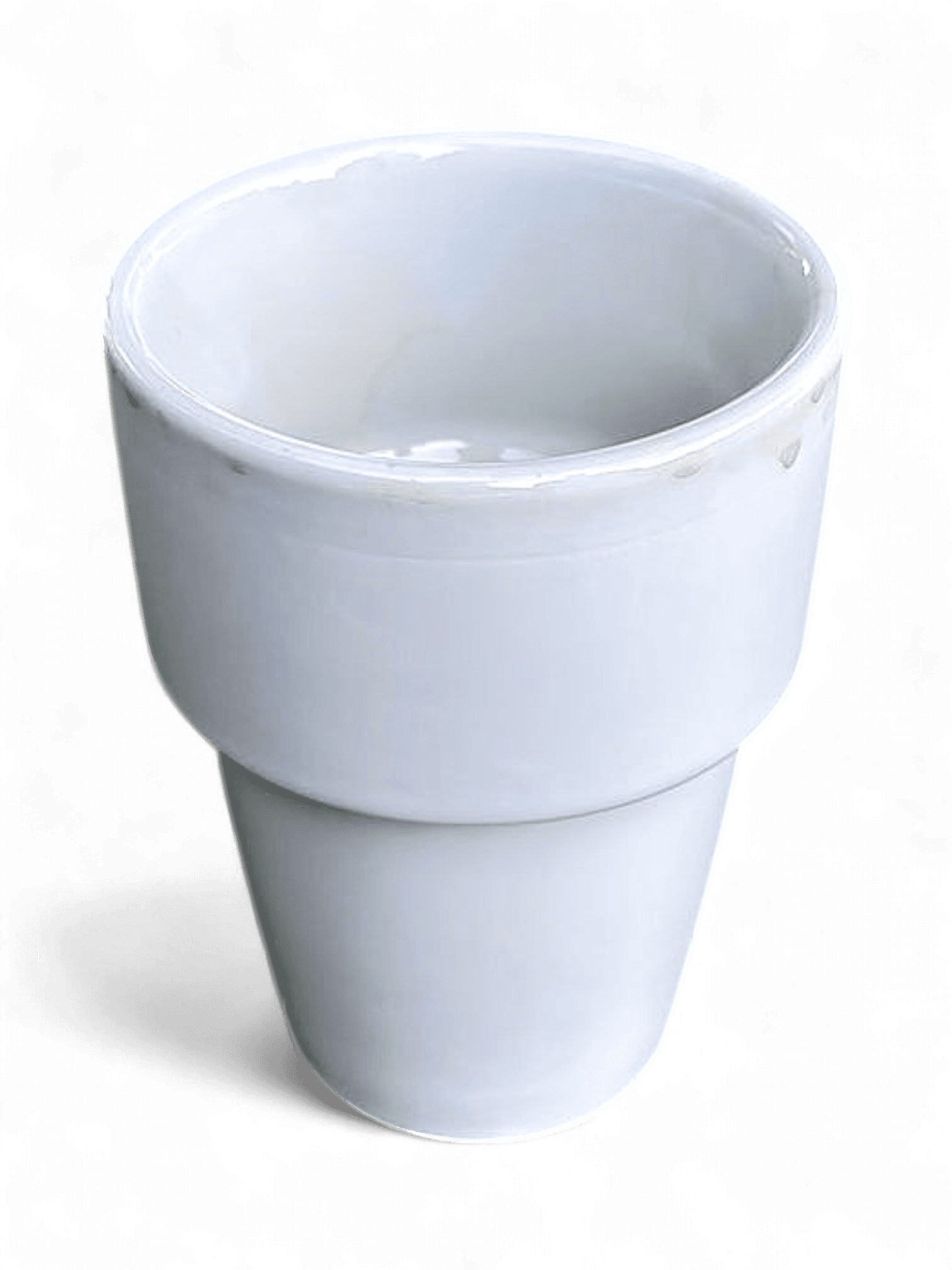 White Ceramic Stackable Coffee Cup 1