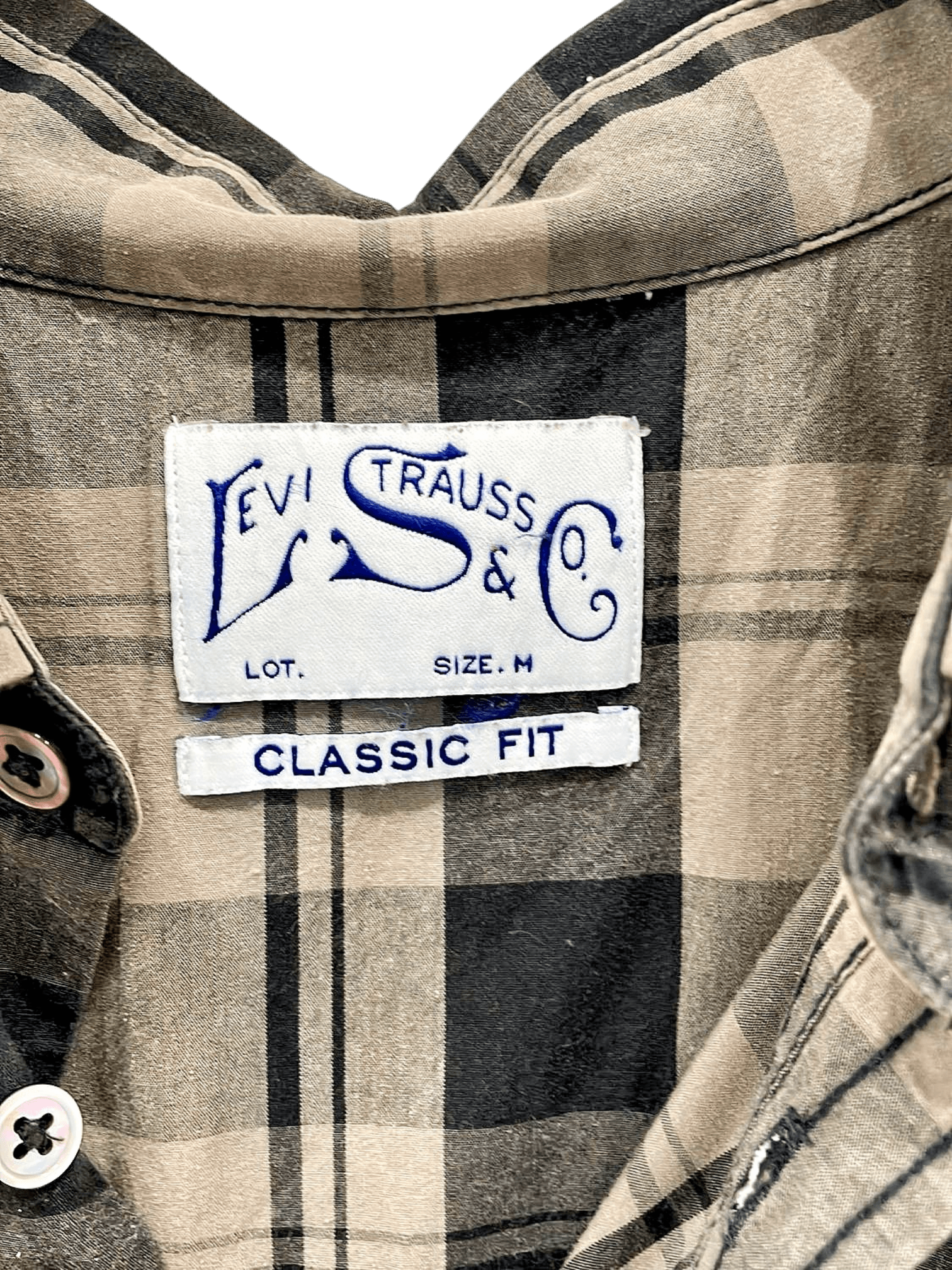 Levi Strauss & Co. Classic Fit Plaid Button-Down Shirt - Size M 2