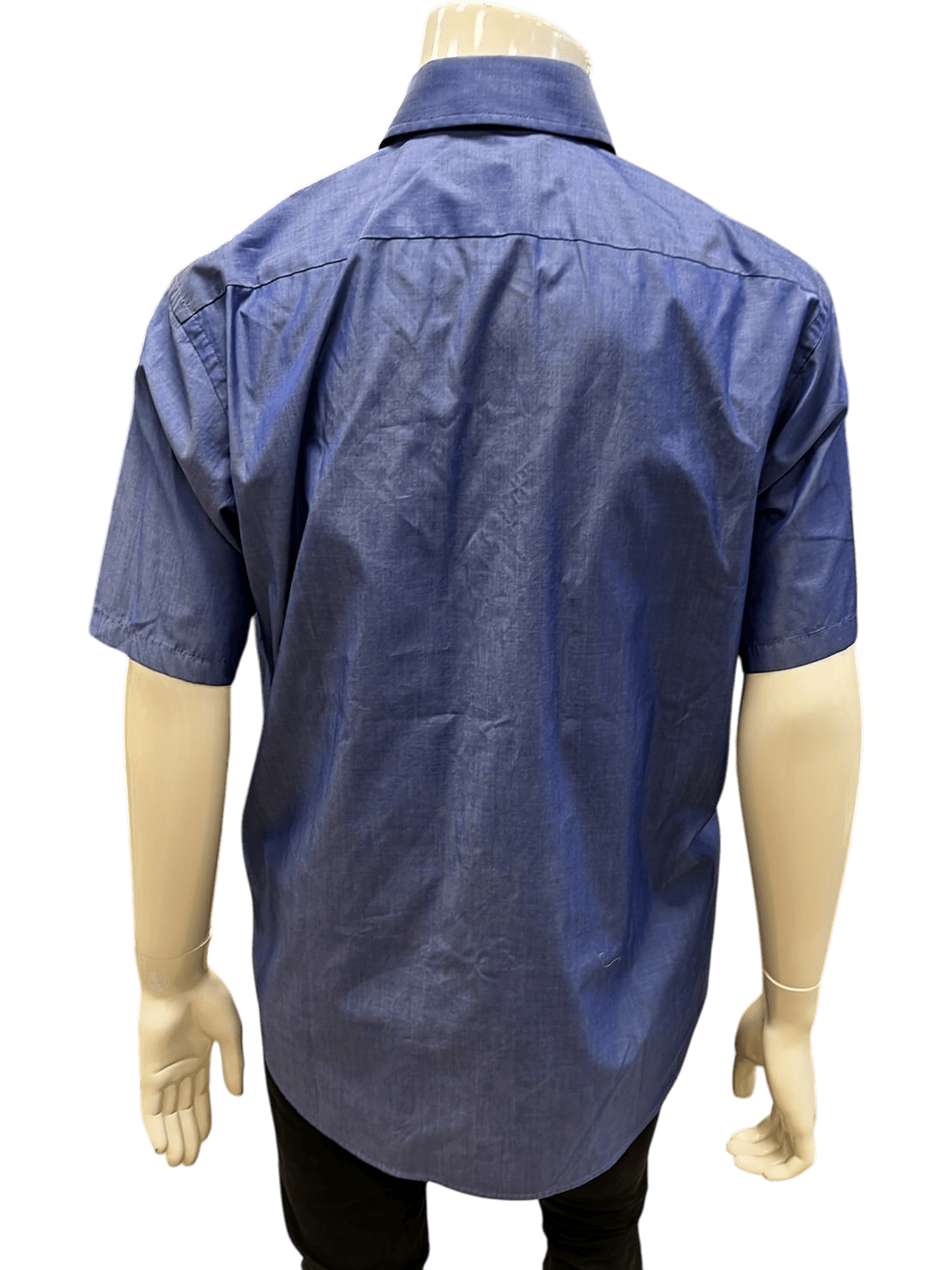 BOSS Hugo Boss Kurzarm-Hemd Regular Fit Blau Größe 41/16 2