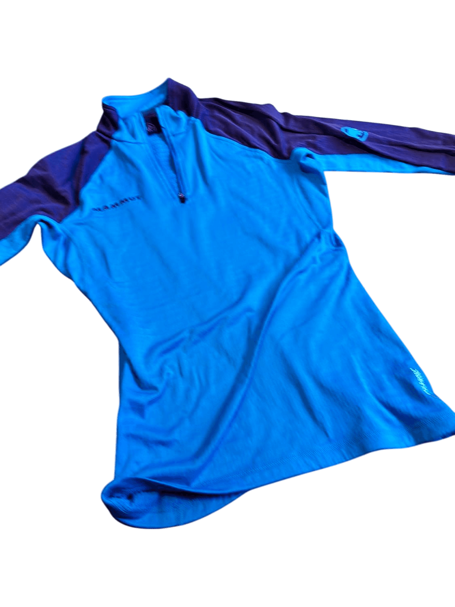 Mammut Blue & Purple Half-Zip Polartec Base Layer - Size S 3