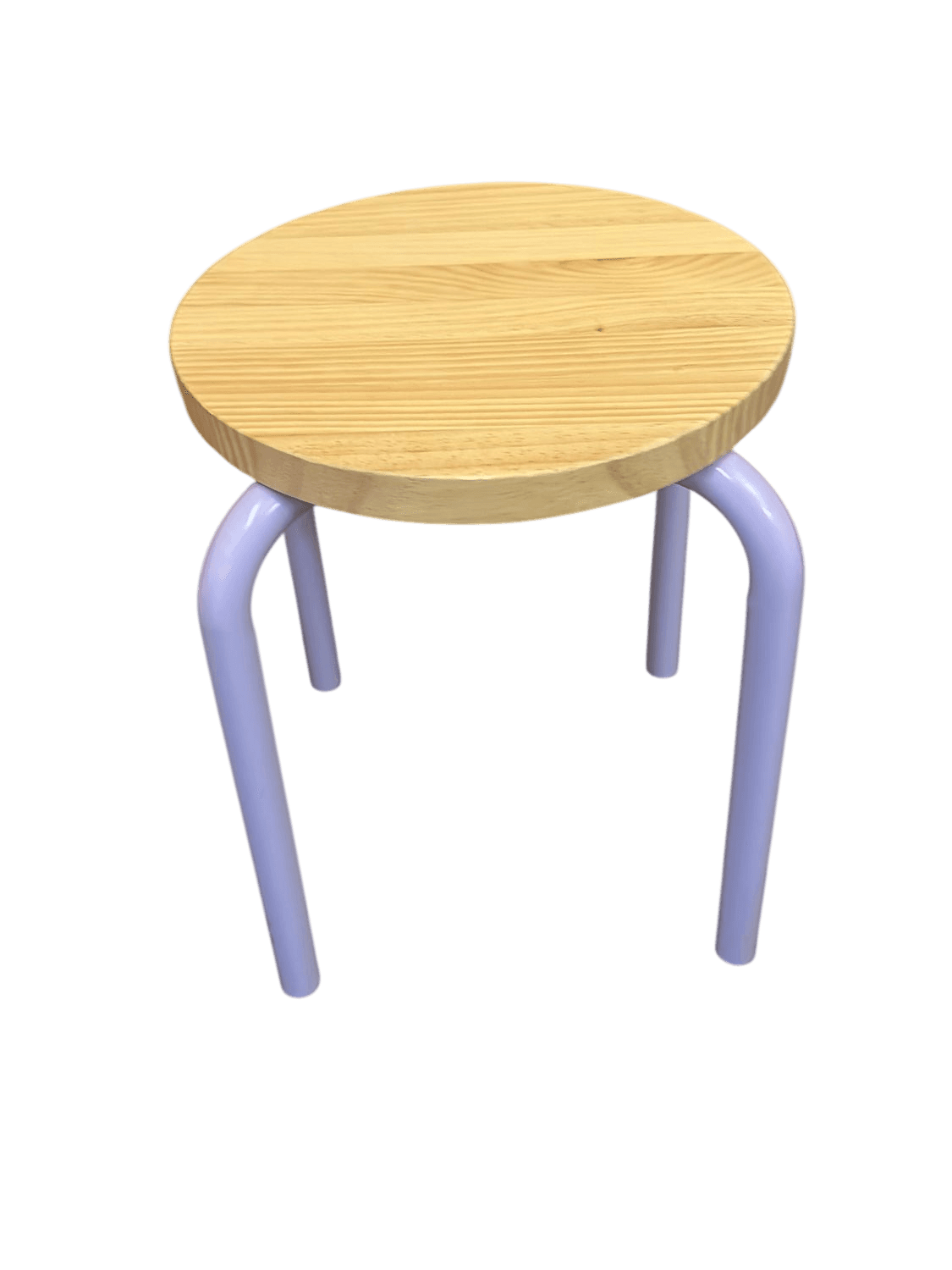 Stackable Wooden Stool with Light Blue Legs