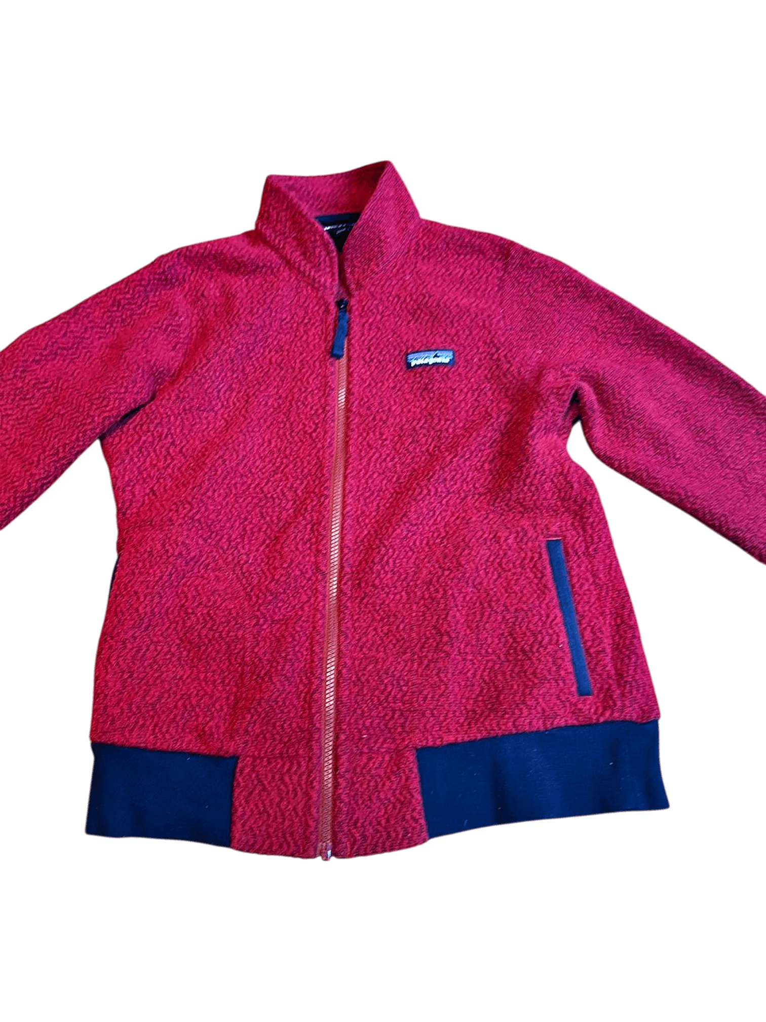 Patagonia Red Fleece Bomber Jacket - Size S 2