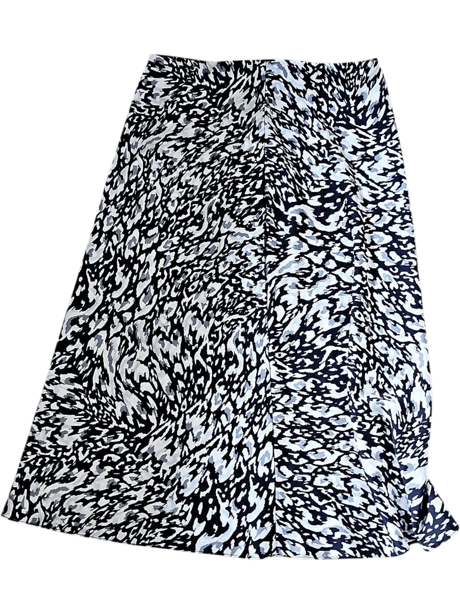 New Look Black & White Animal Print Midi Skirt - UK Size 16 3