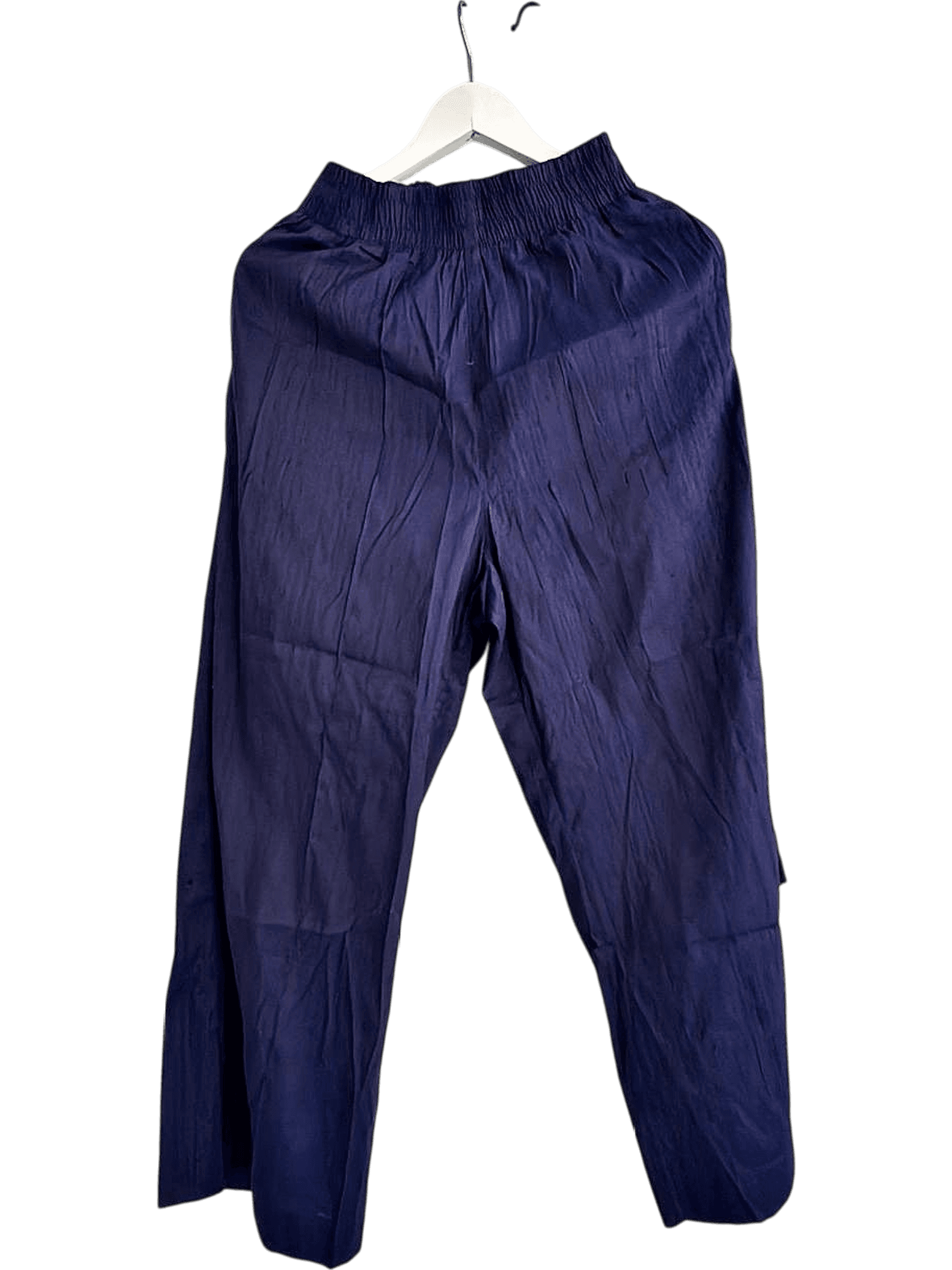 Lara Krude Dunkelblaue Baumwoll-Hose mit elastischem Bund - Casual Stil 1