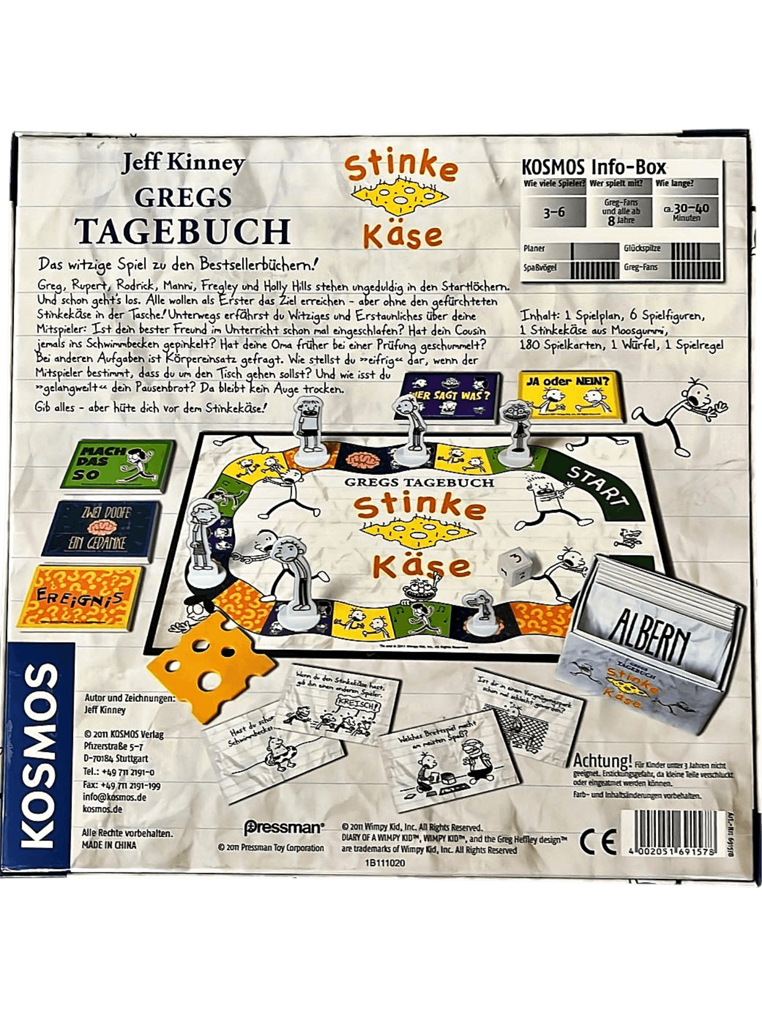 Gregs Tagebuch - Stinke Käse - Brettspiel von KOSMOS 2
