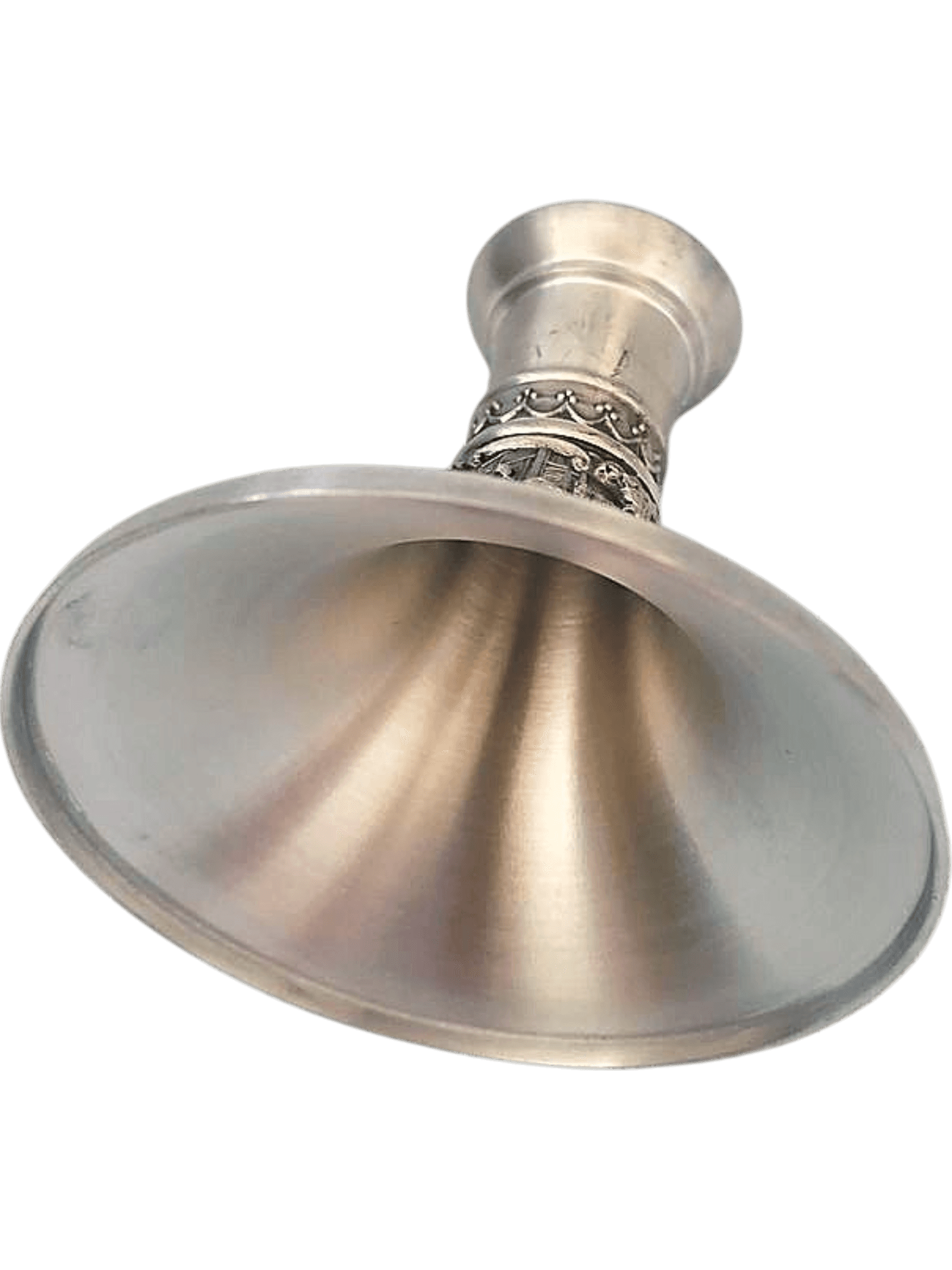 Vintage Pewter Bud Vase with Detailed Scene Relief 4