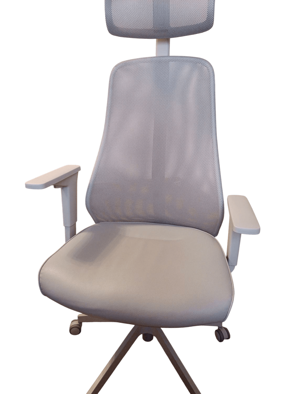 Ergonomic Mesh Office Chair with Headrest - Grey/White 6