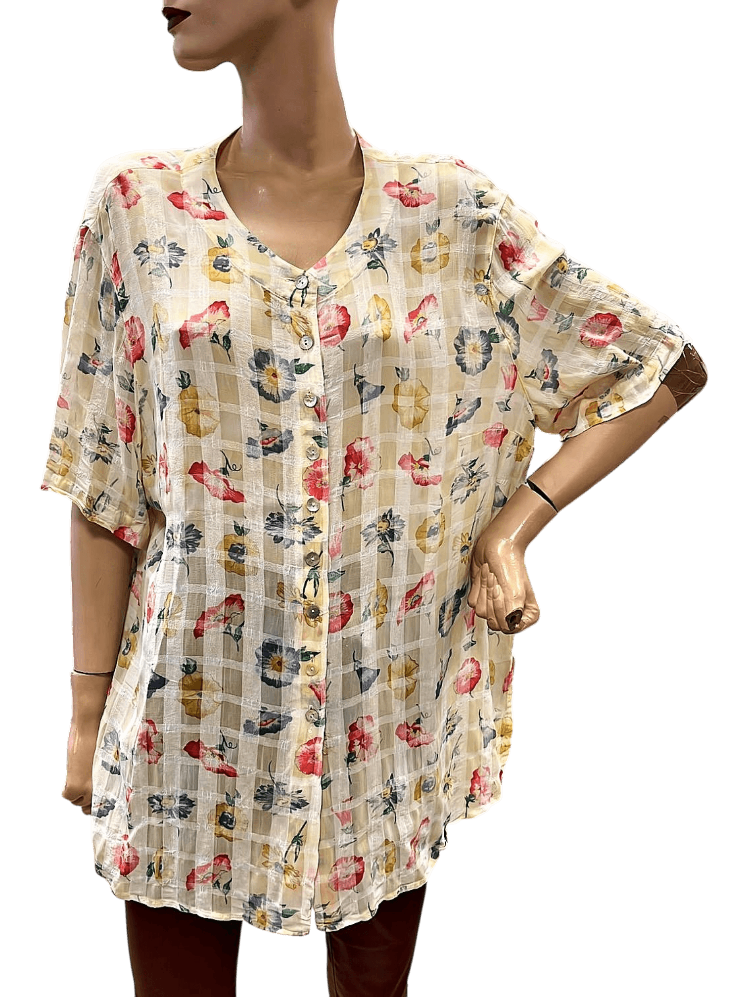 GLÄSER Damen Bluse mit Blumenmuster - Größe 48/50 1