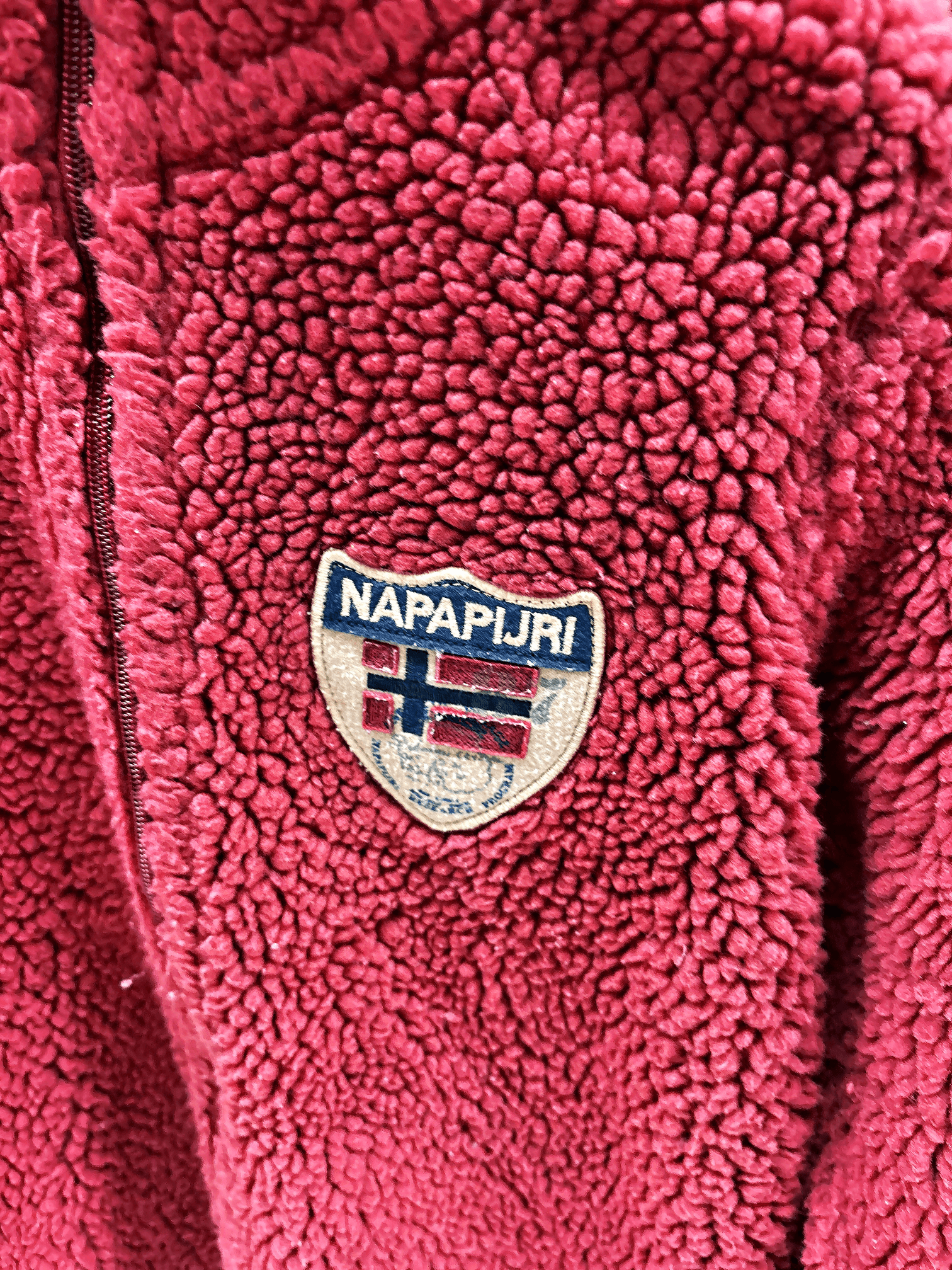 Napapijri Red Fleece Jacket size S 2