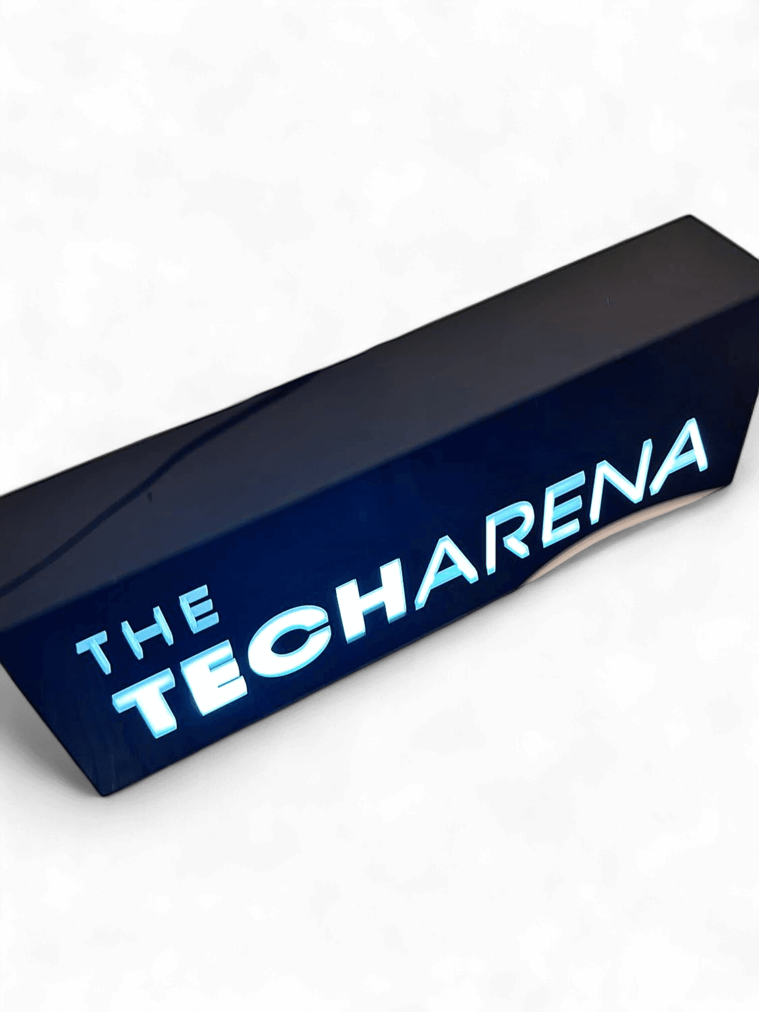 THE TECHARENA illuminated sign - black and white 1
