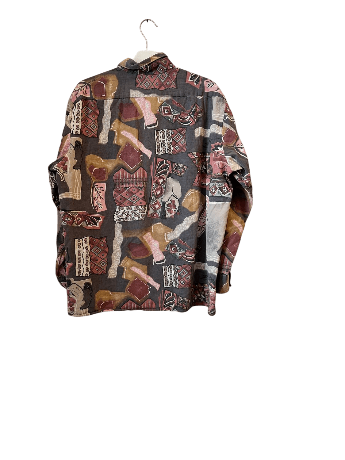 Vintage Gemustertes Langarmhemd im 90er-Jahre-Stil 3