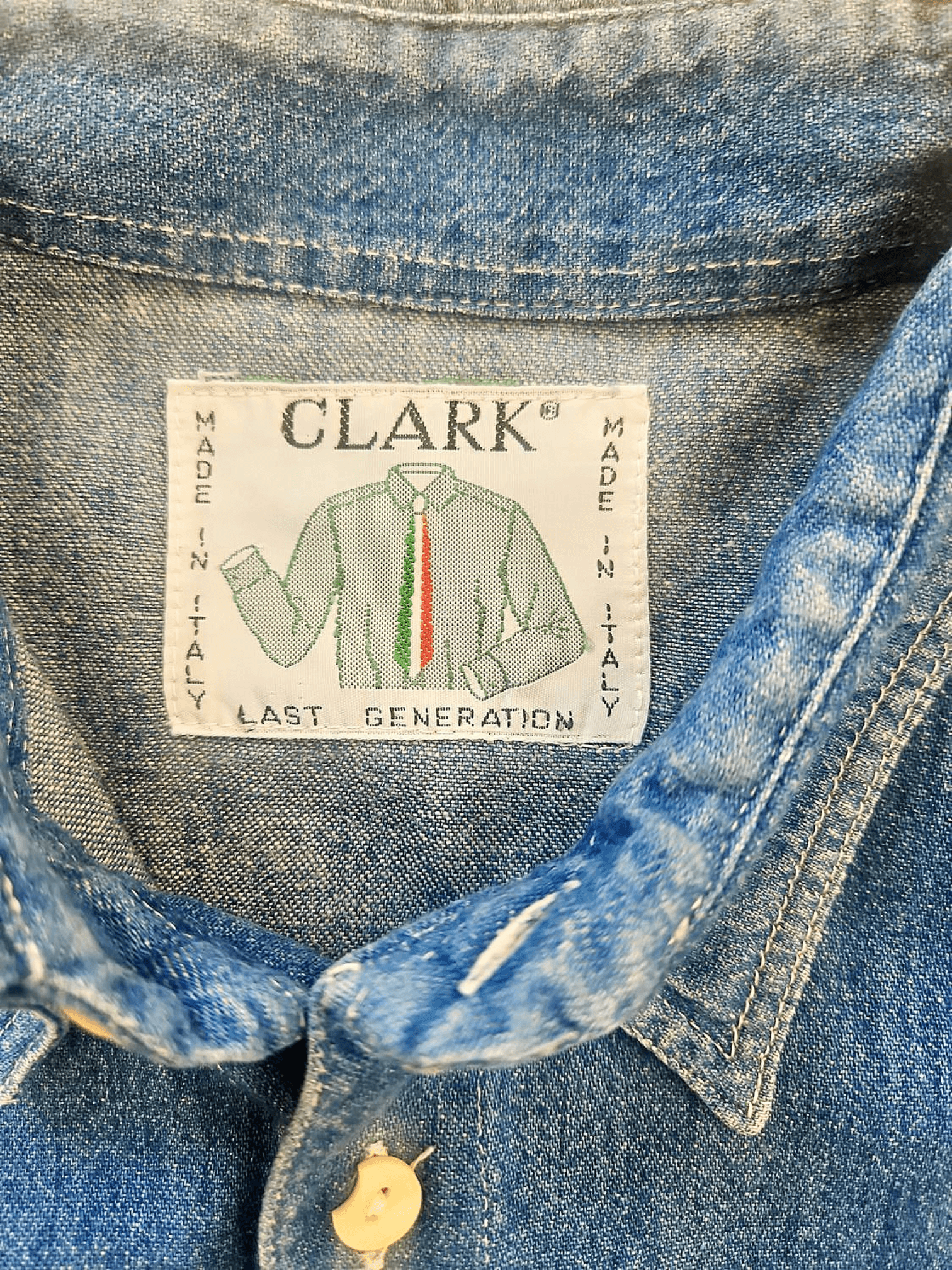 Clark Italian Denim Button-Down Shirt - Size S - Last Generation 3