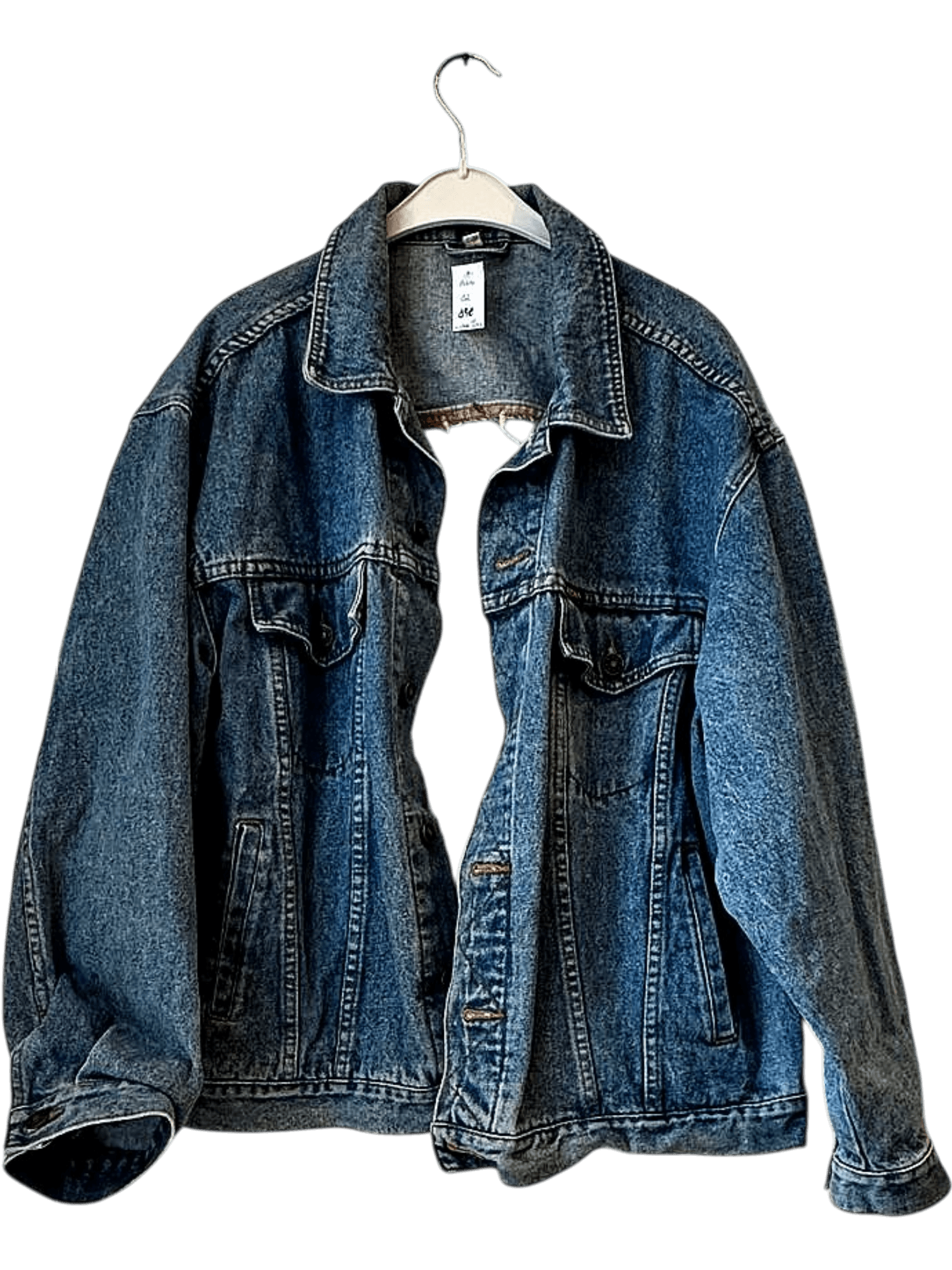 Arizona Vintage Denim Jacket with Floral Mesh Detail - Size 52 1