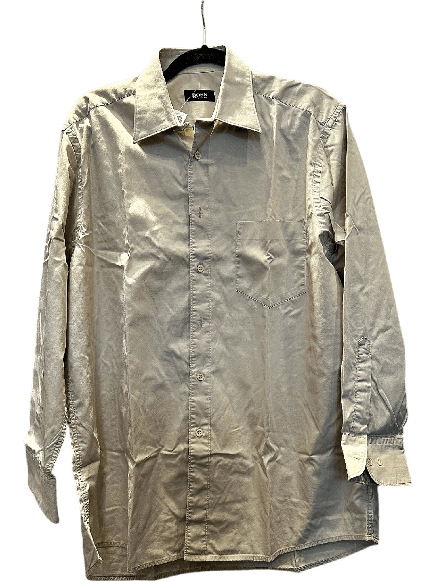 Hugo Boss Beige Cotton Button-Down Shirt 2