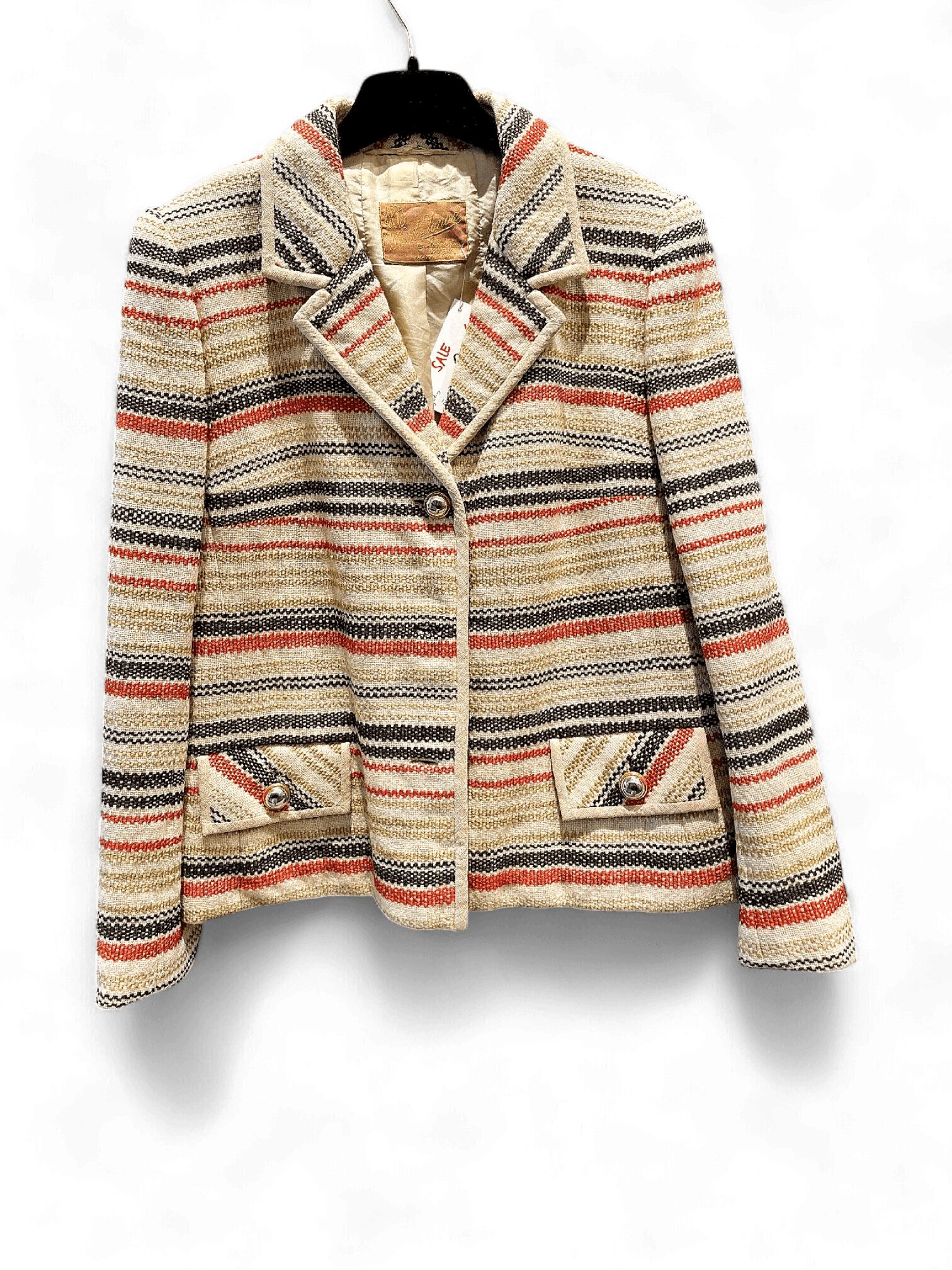 Modern Multicolor Striped Jacket by M. & S. Hoermak 3