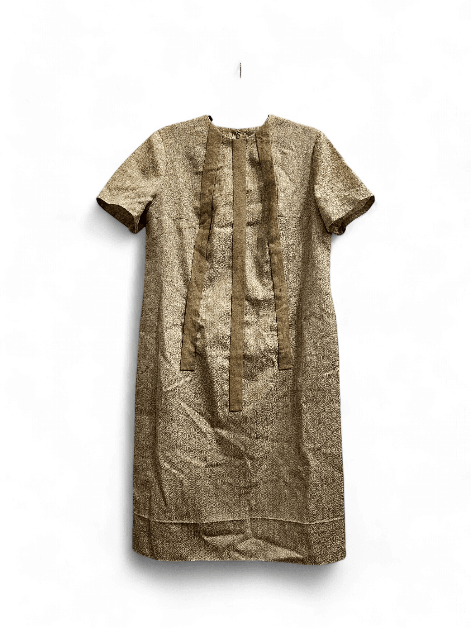 Handmade Wolle Shift Dress with Unique Front Detail - Size L 1