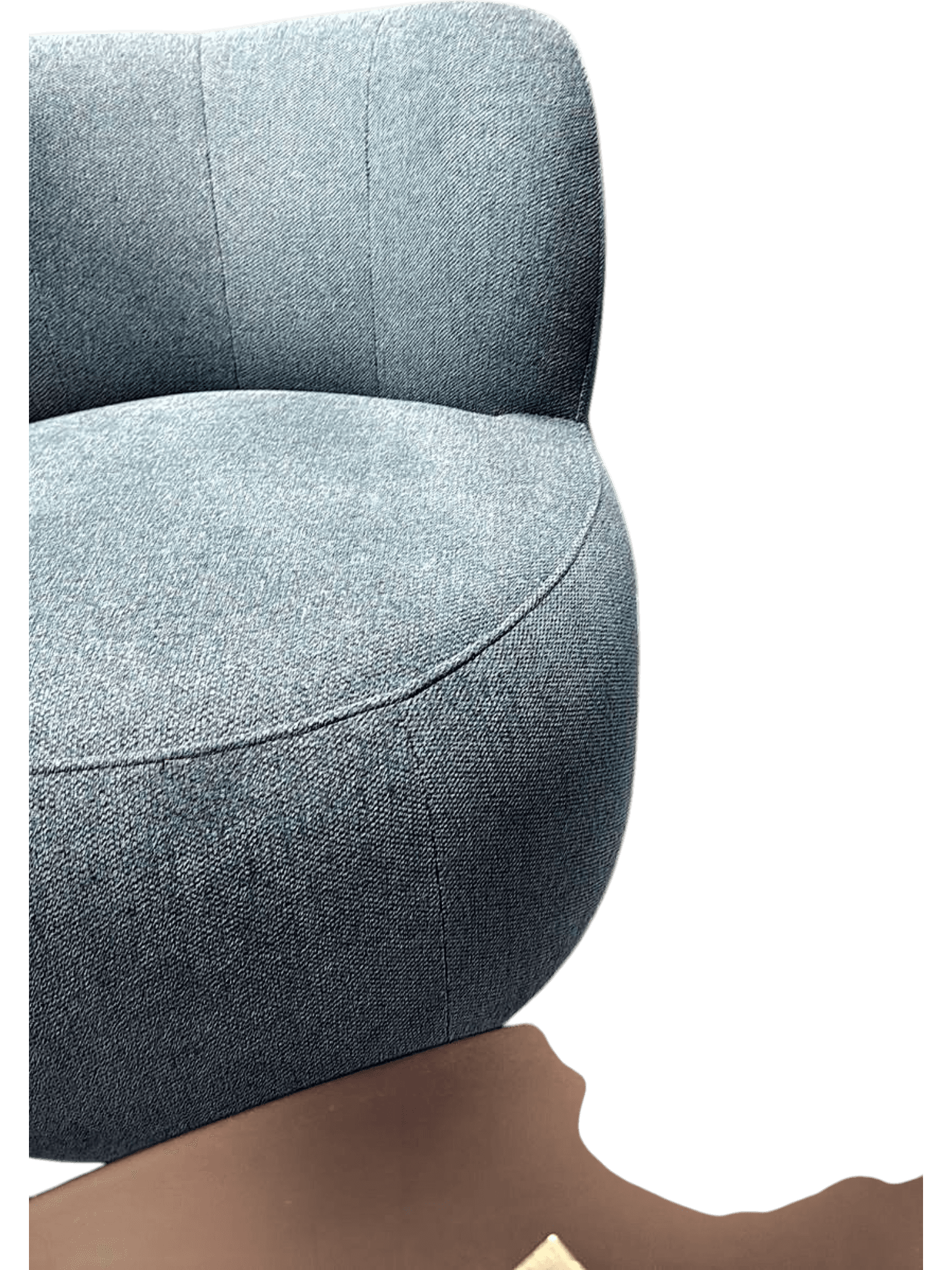 Modern Grey Fabric Accent Chair / Ottoman 2
